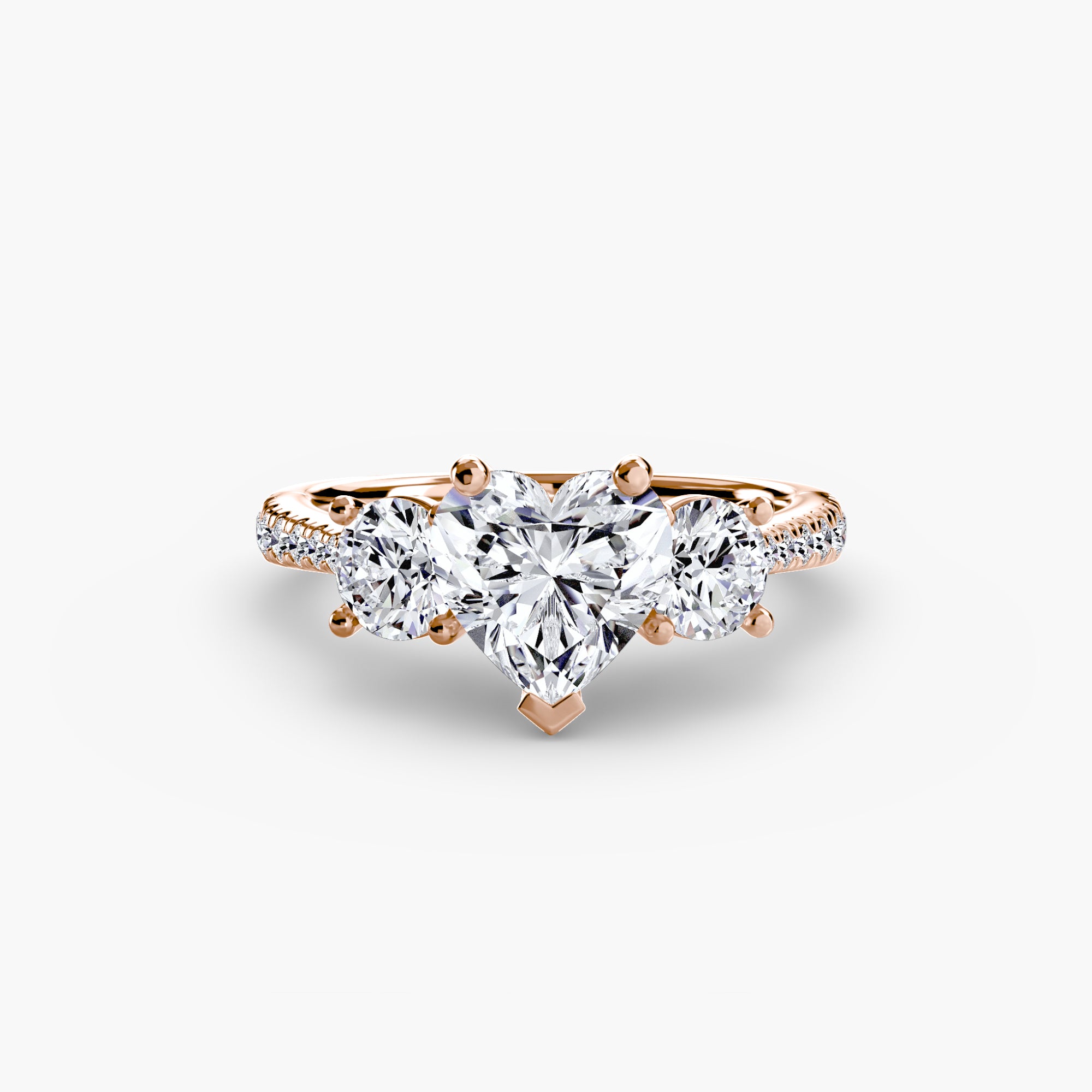 Three Stone Pavé Setting