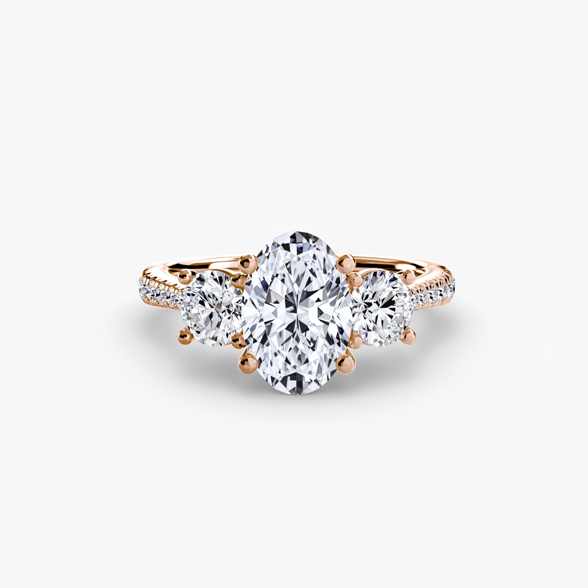 Three Stone Pavé Setting