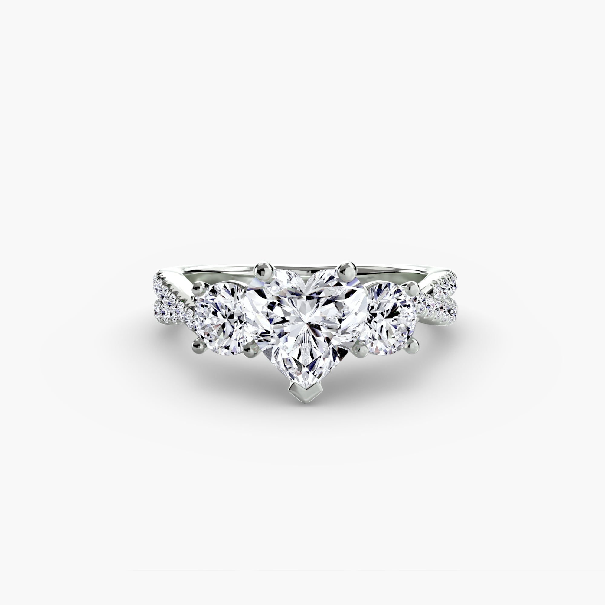 Split Shank Three Stone Setting