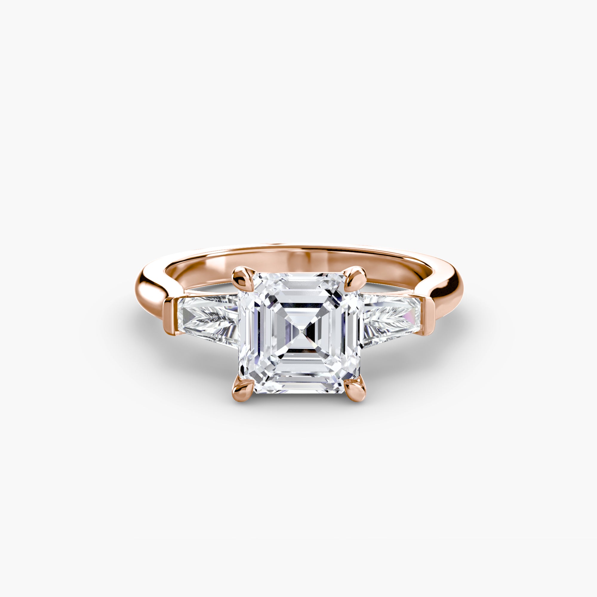 Tapered Baguette Three Stone Setting