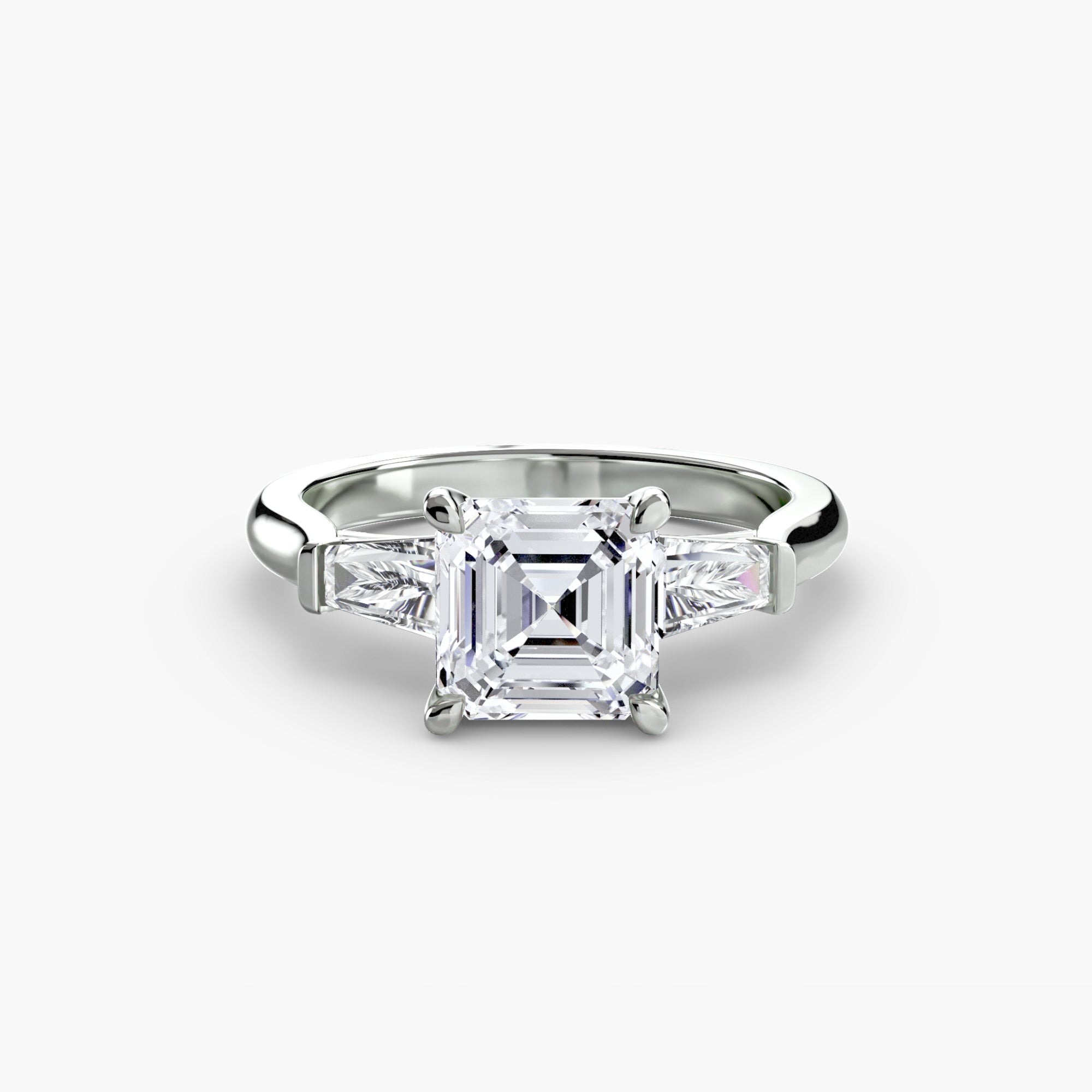 Tapered Baguette Three Stone Setting