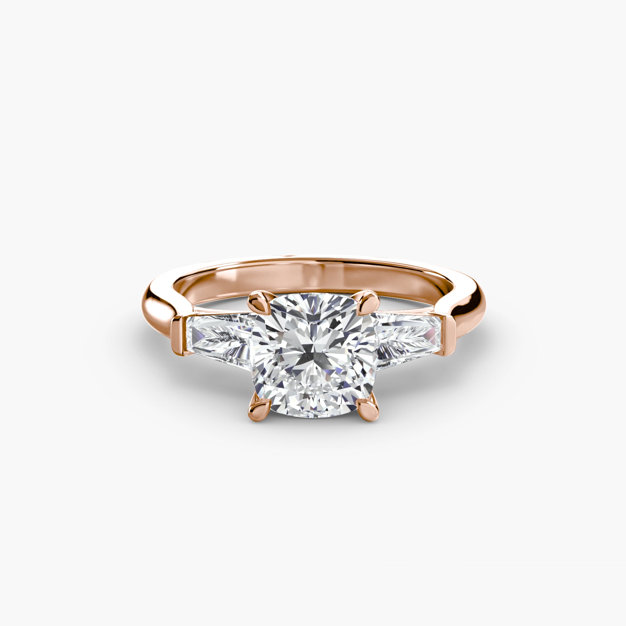 Tapered Baguette Three Stone Setting