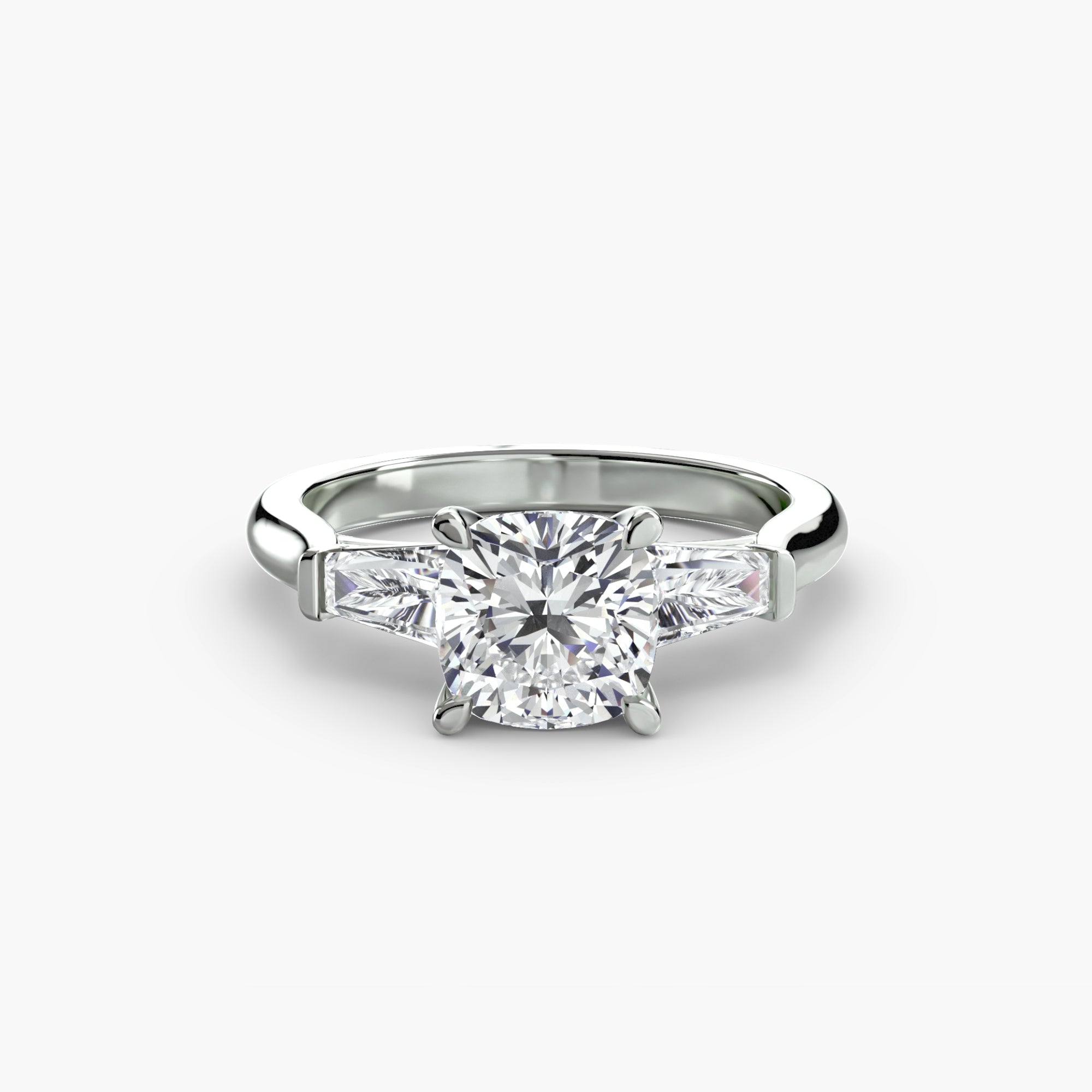 Tapered Baguette Three Stone Setting