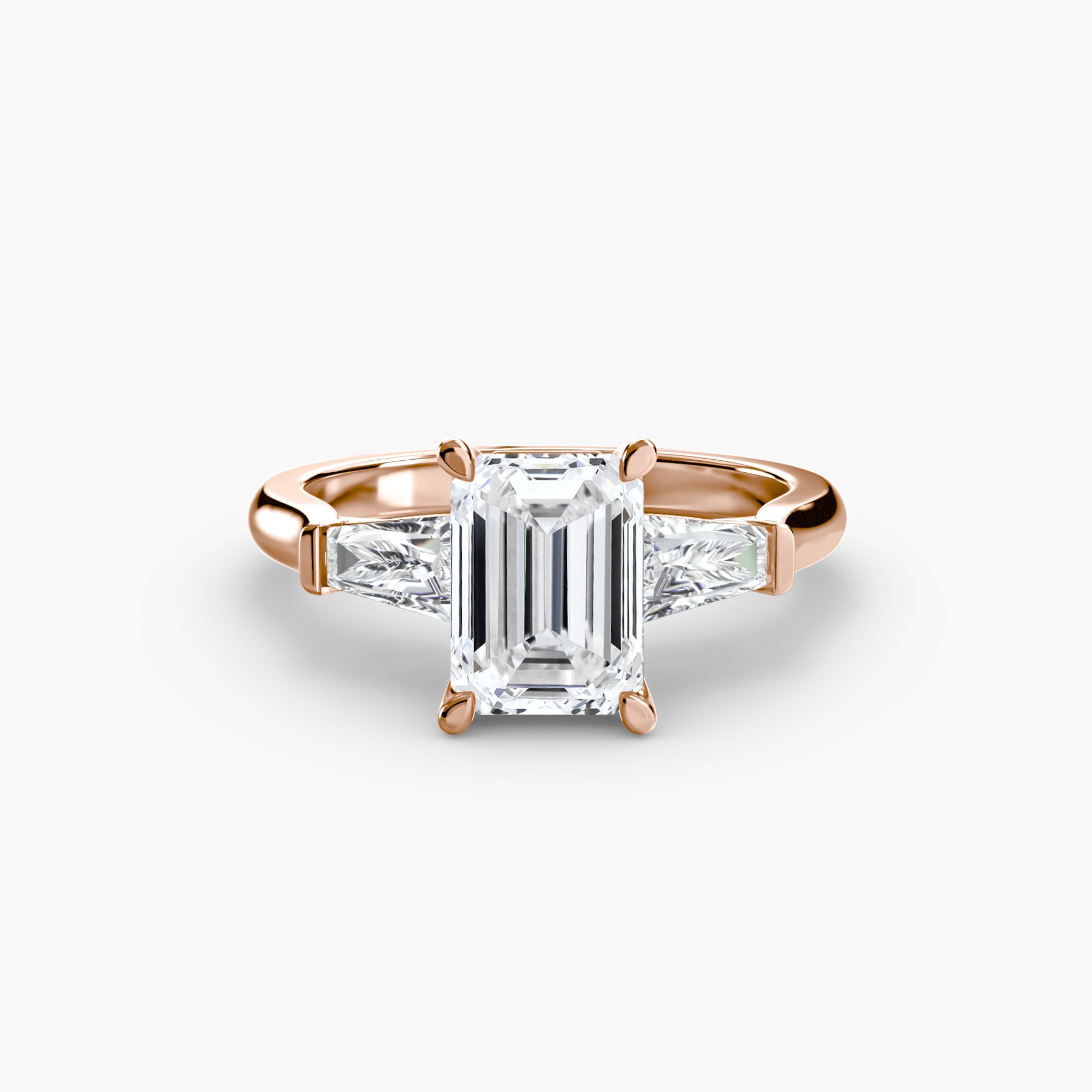 Tapered Baguette Three Stone Setting