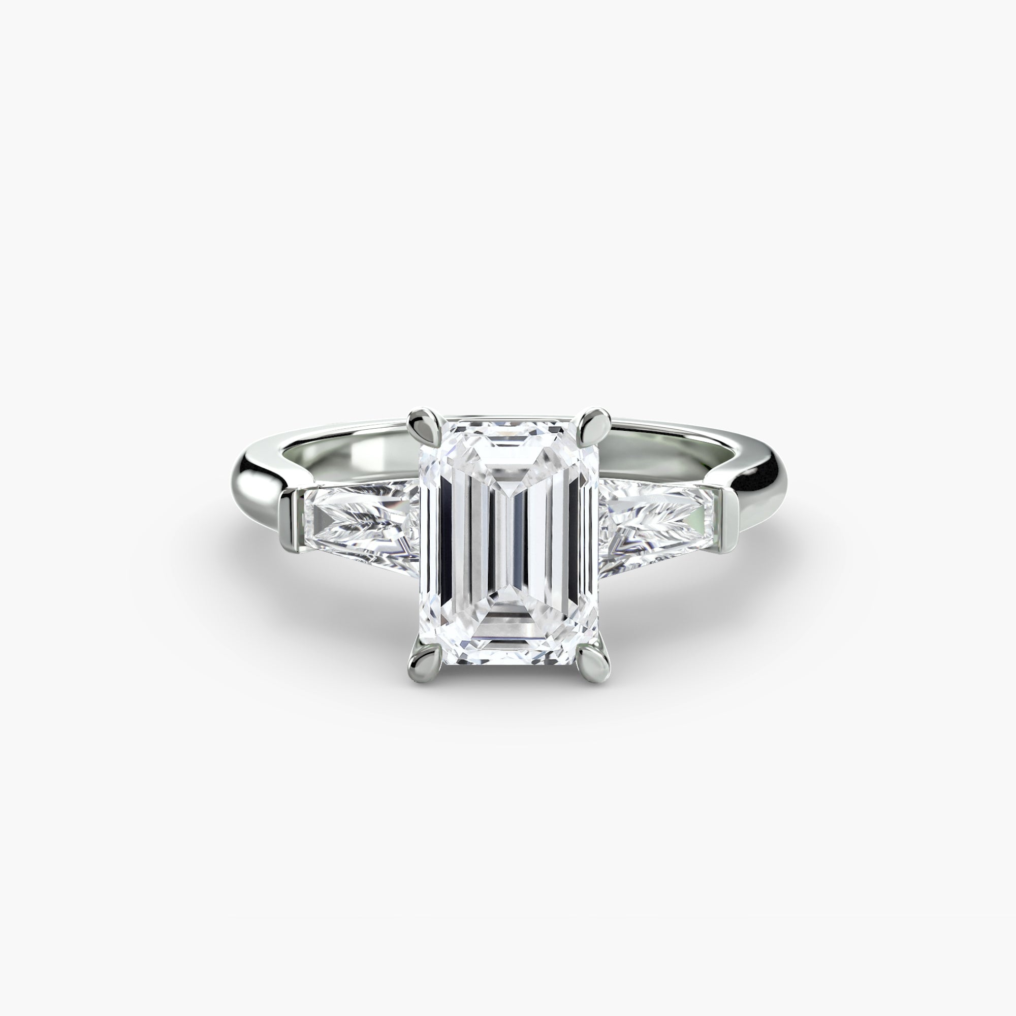 Tapered Baguette Three Stone Setting