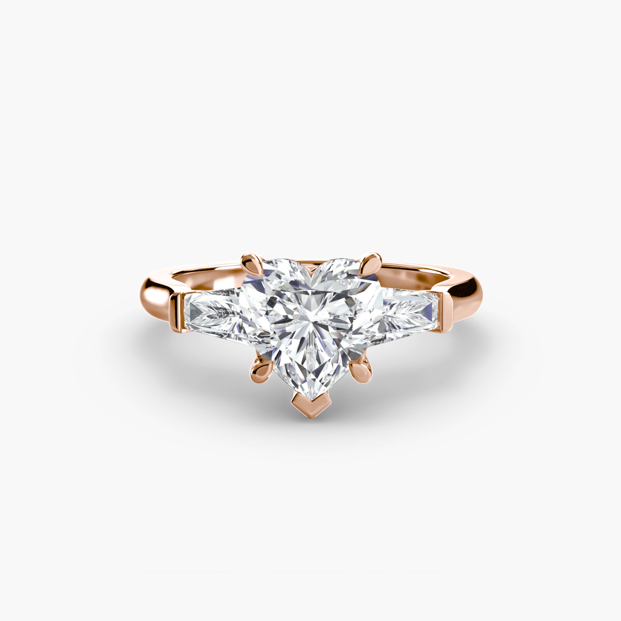 Tapered Baguette Three Stone Setting