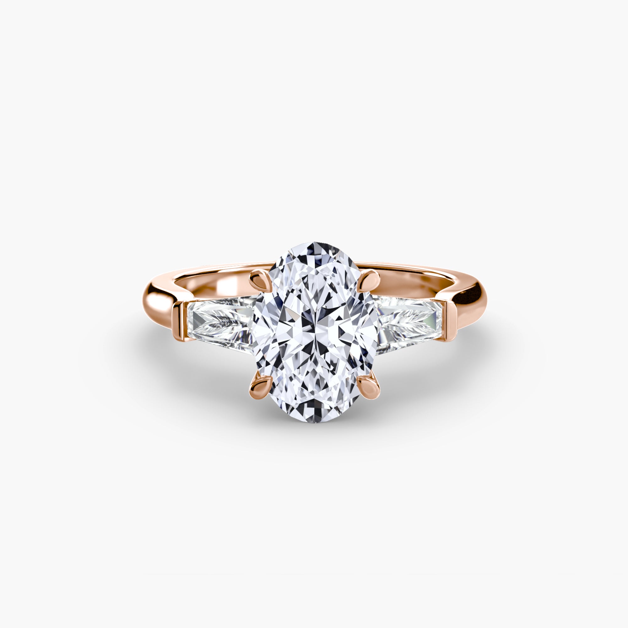 Tapered Baguette Three Stone Setting