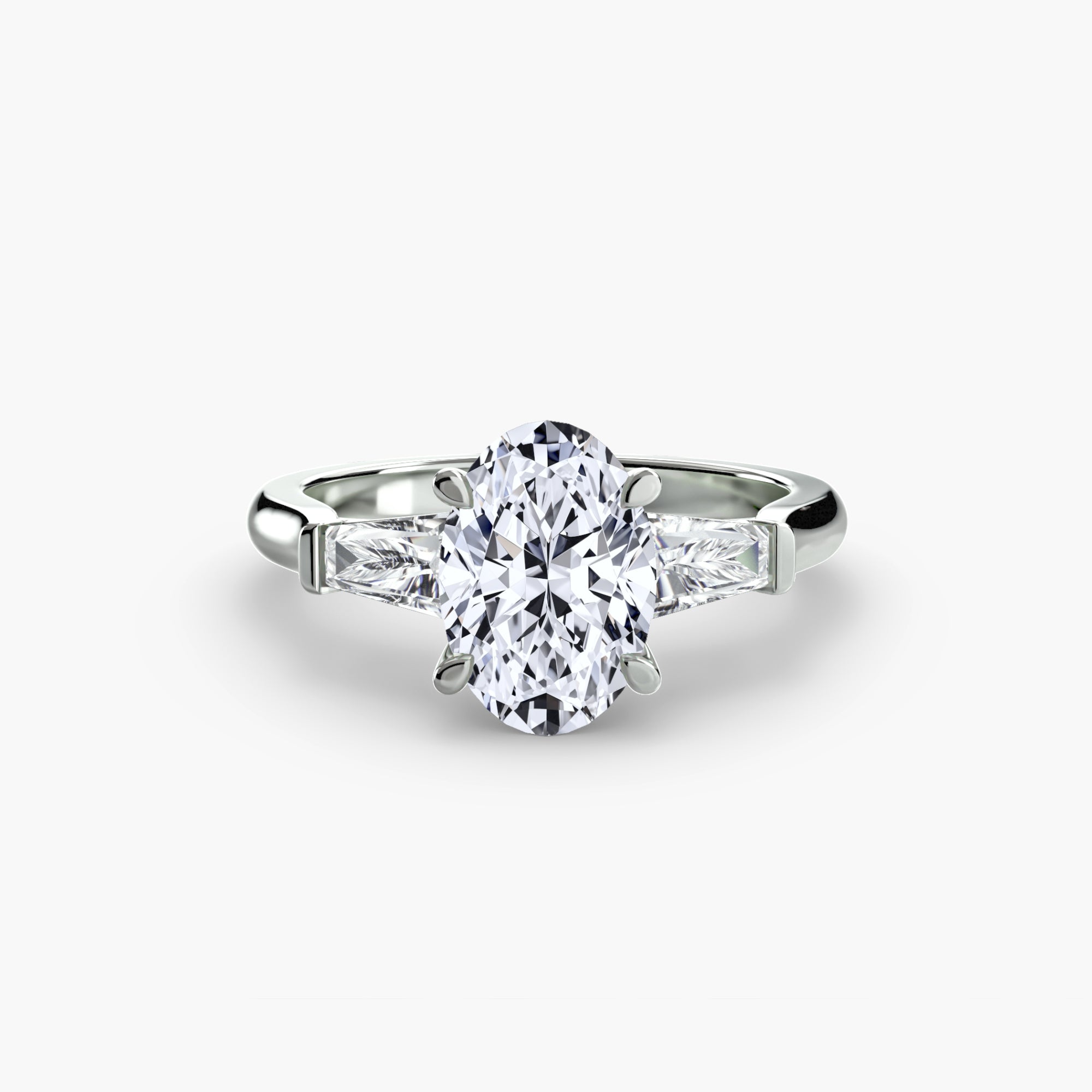 Tapered Baguette Three Stone Setting