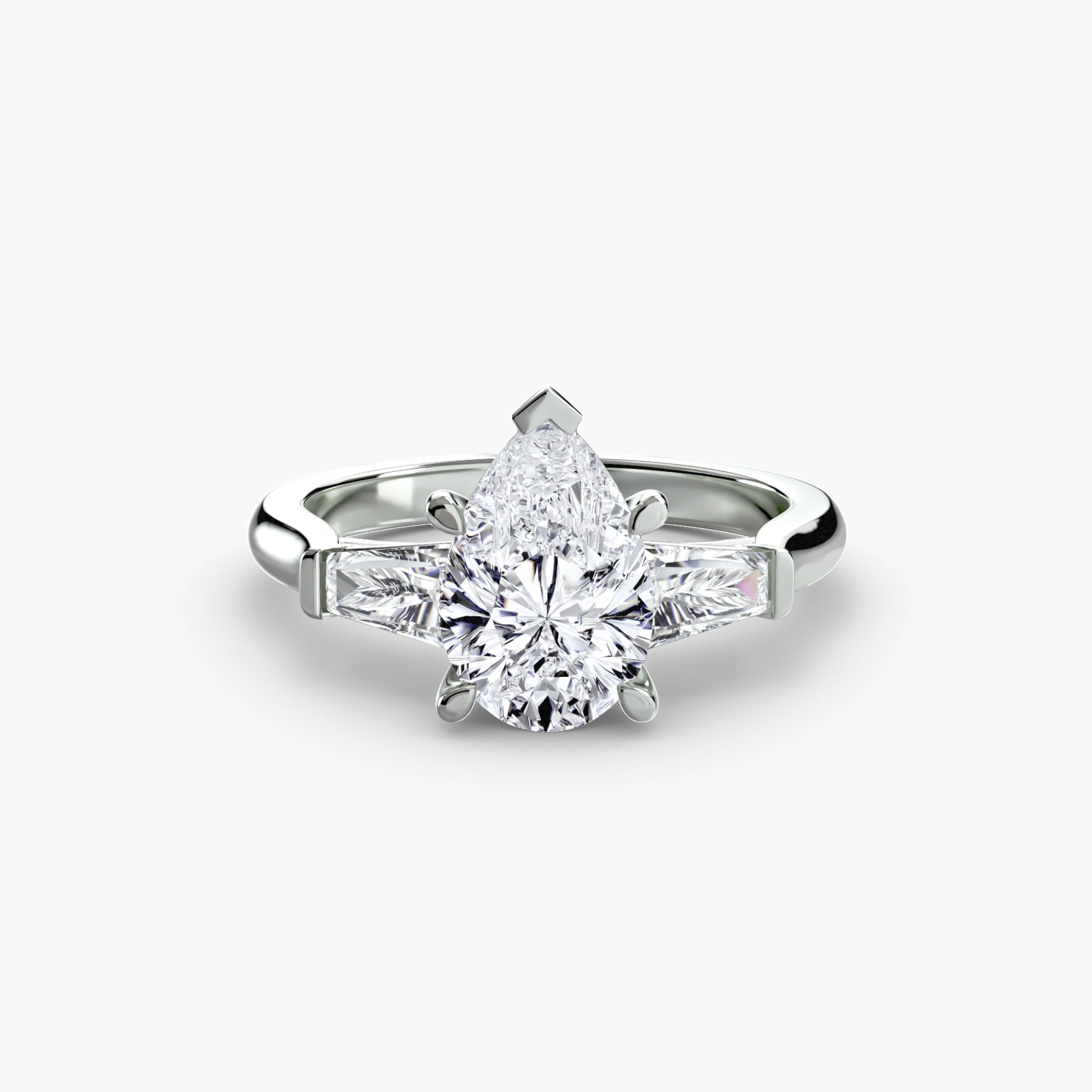 Tapered Baguette Three Stone Setting