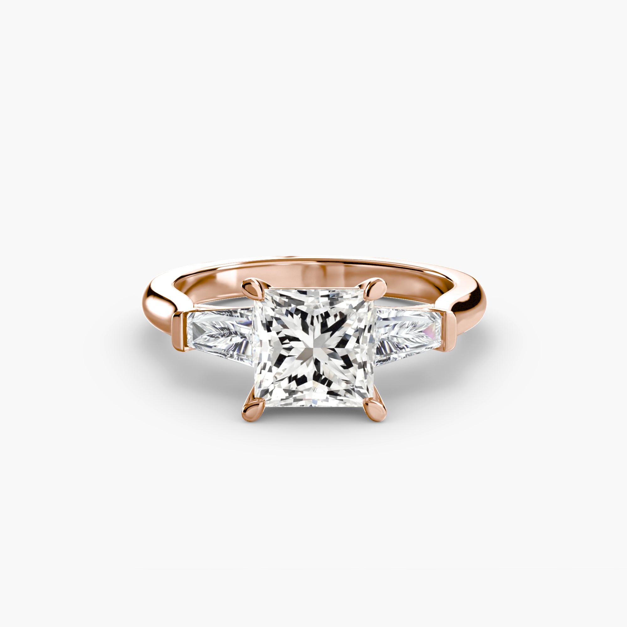 Tapered Baguette Three Stone Setting