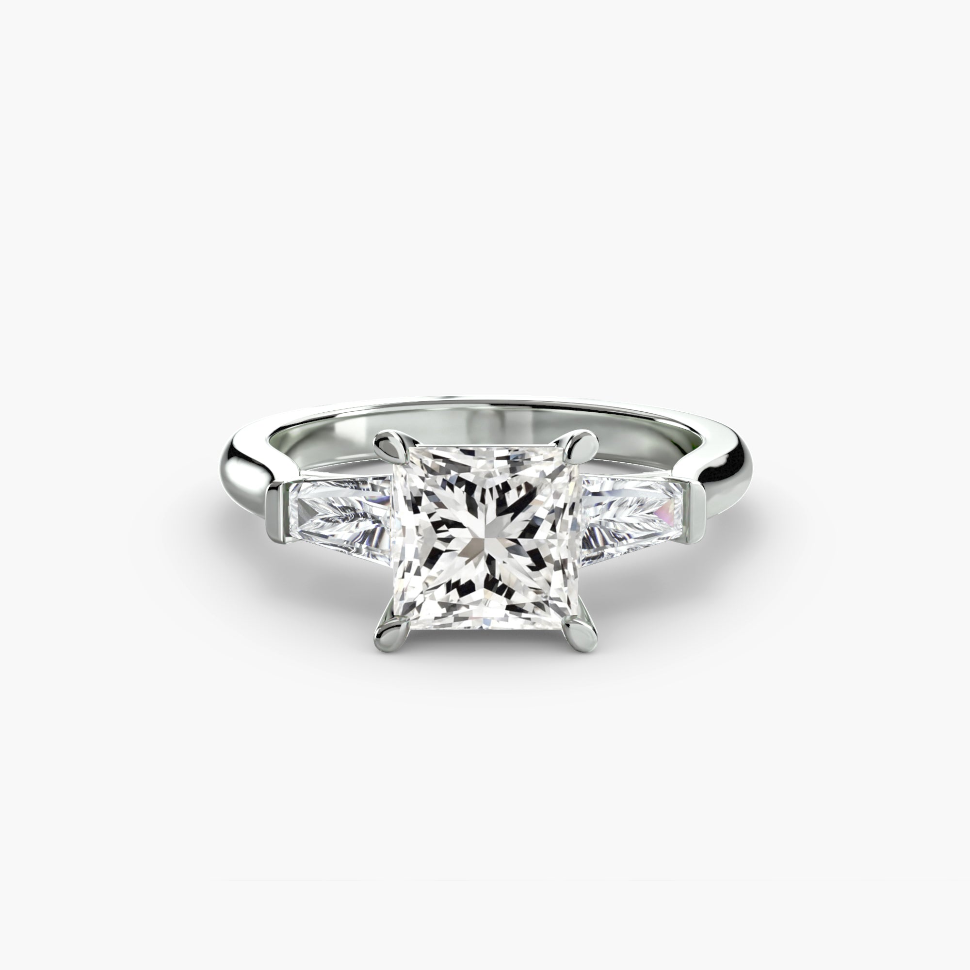 Tapered Baguette Three Stone Setting
