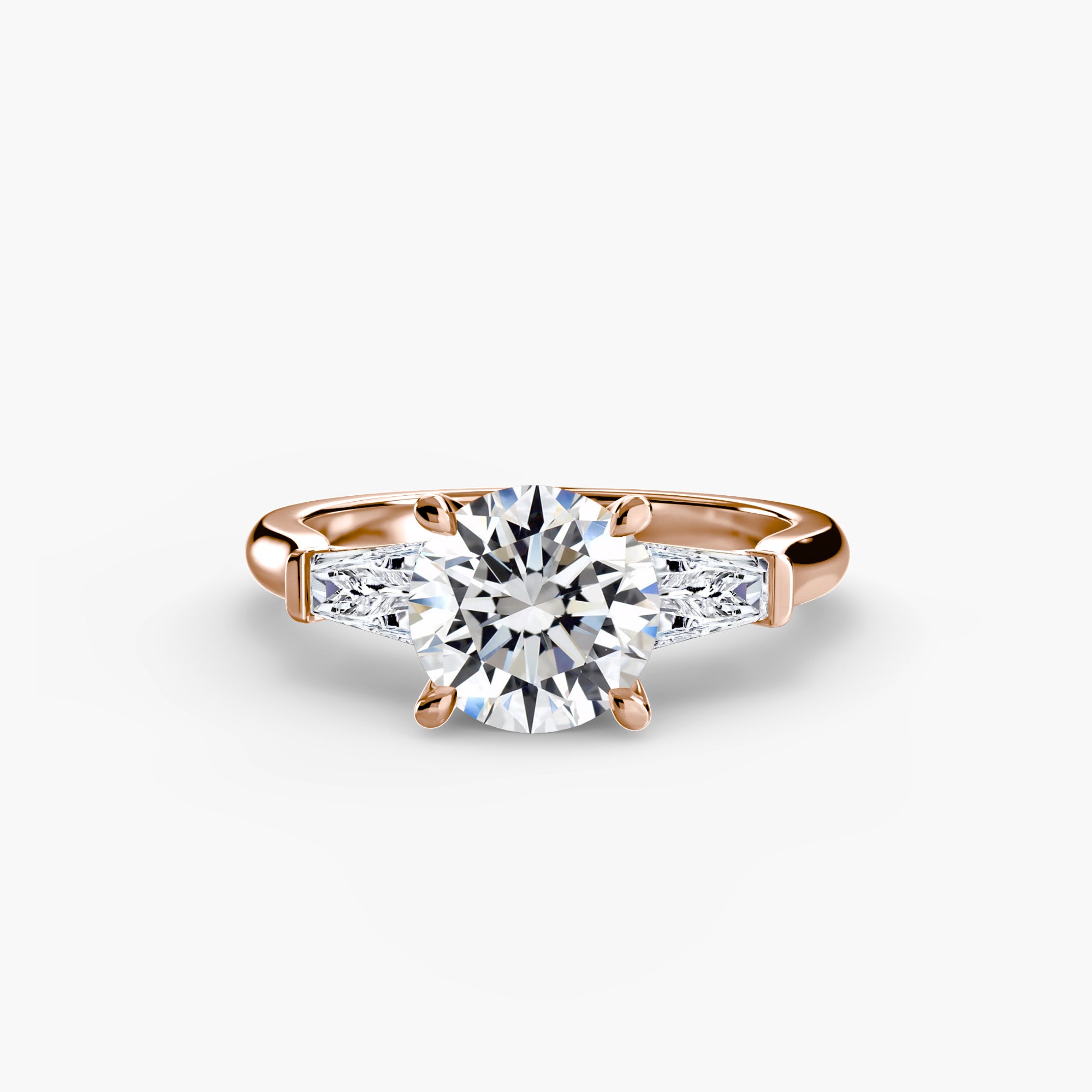 Tapered Baguette Three Stone Setting