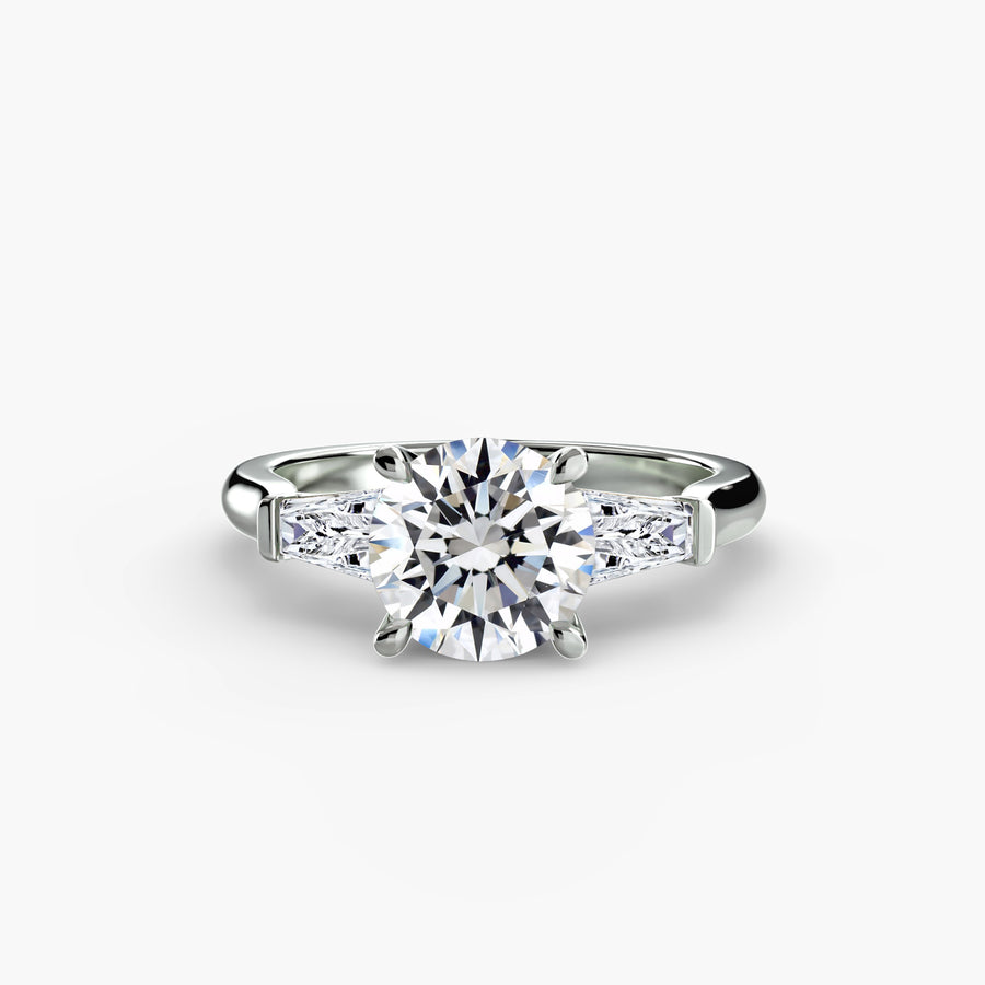 Tapered Baguette Three Stone Setting