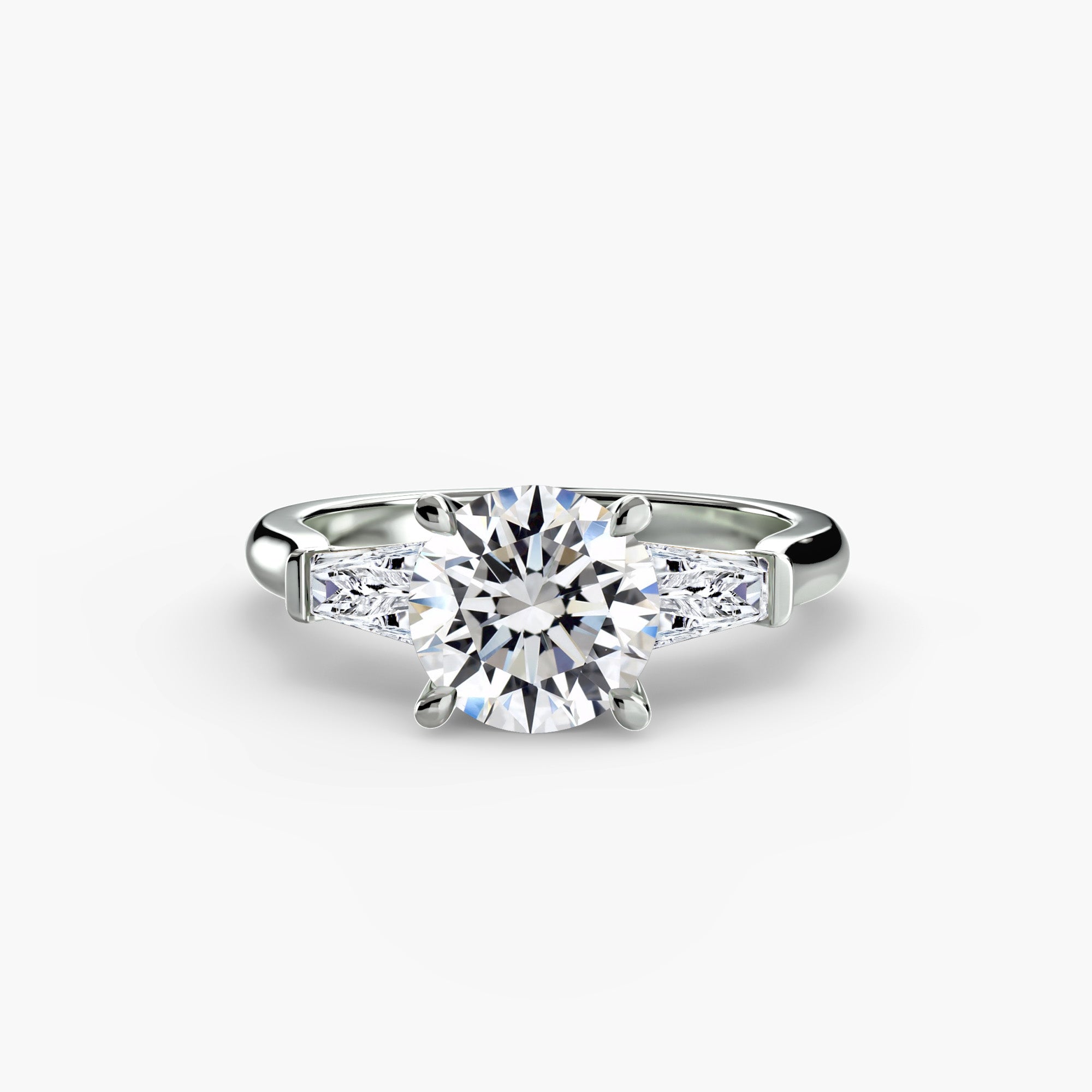 Tapered Baguette Three Stone Setting