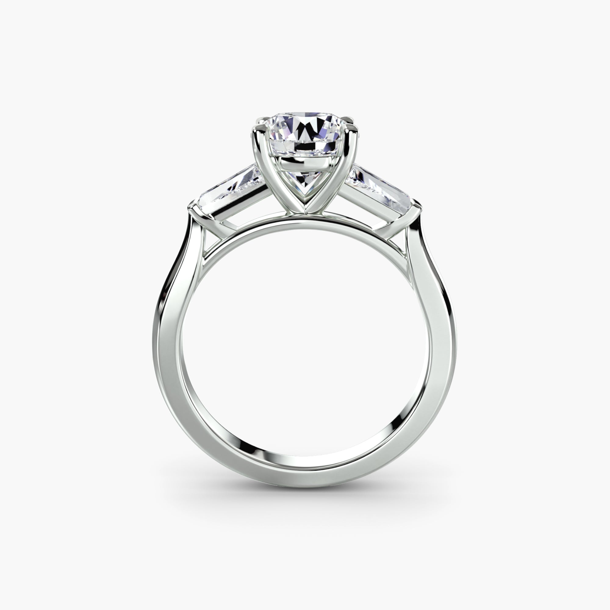 Tapered Baguette Three Stone Setting