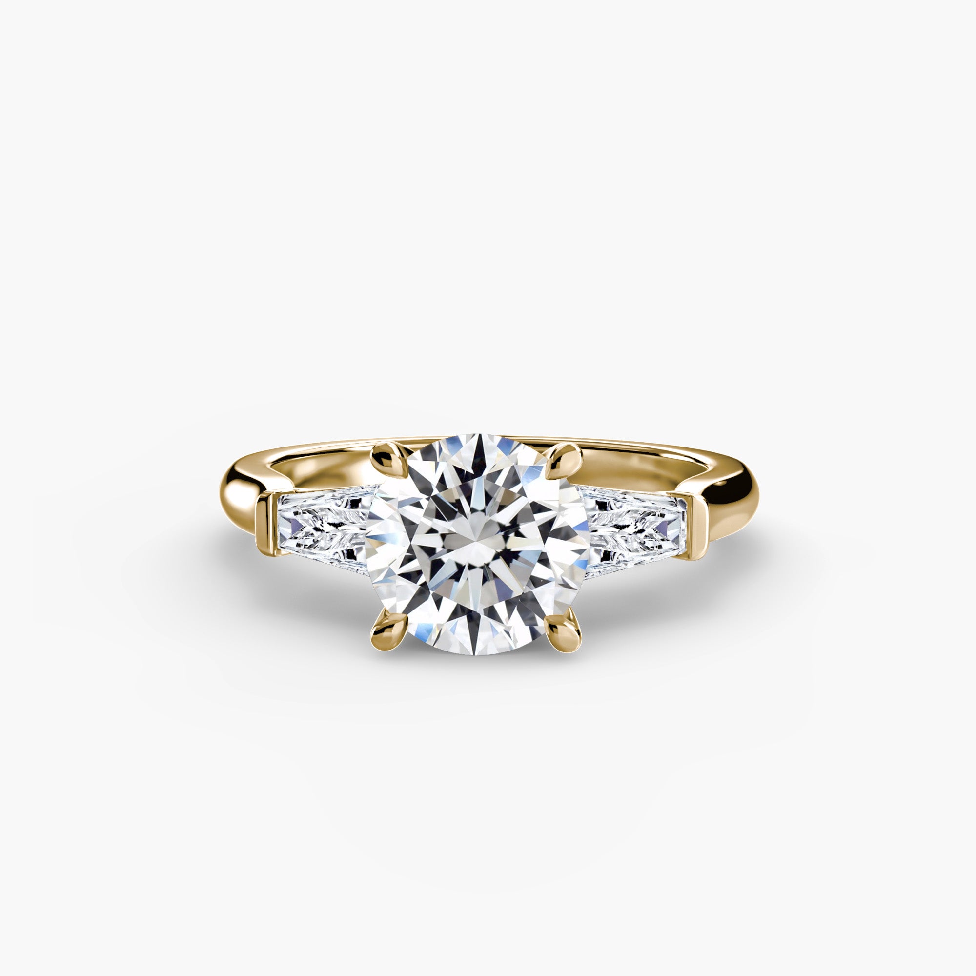 Tapered Baguette Three Stone Setting