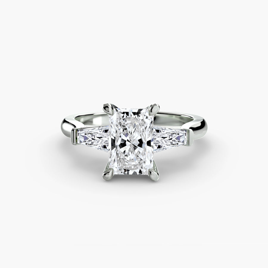 Radiant Baguette Three Stone Setting
