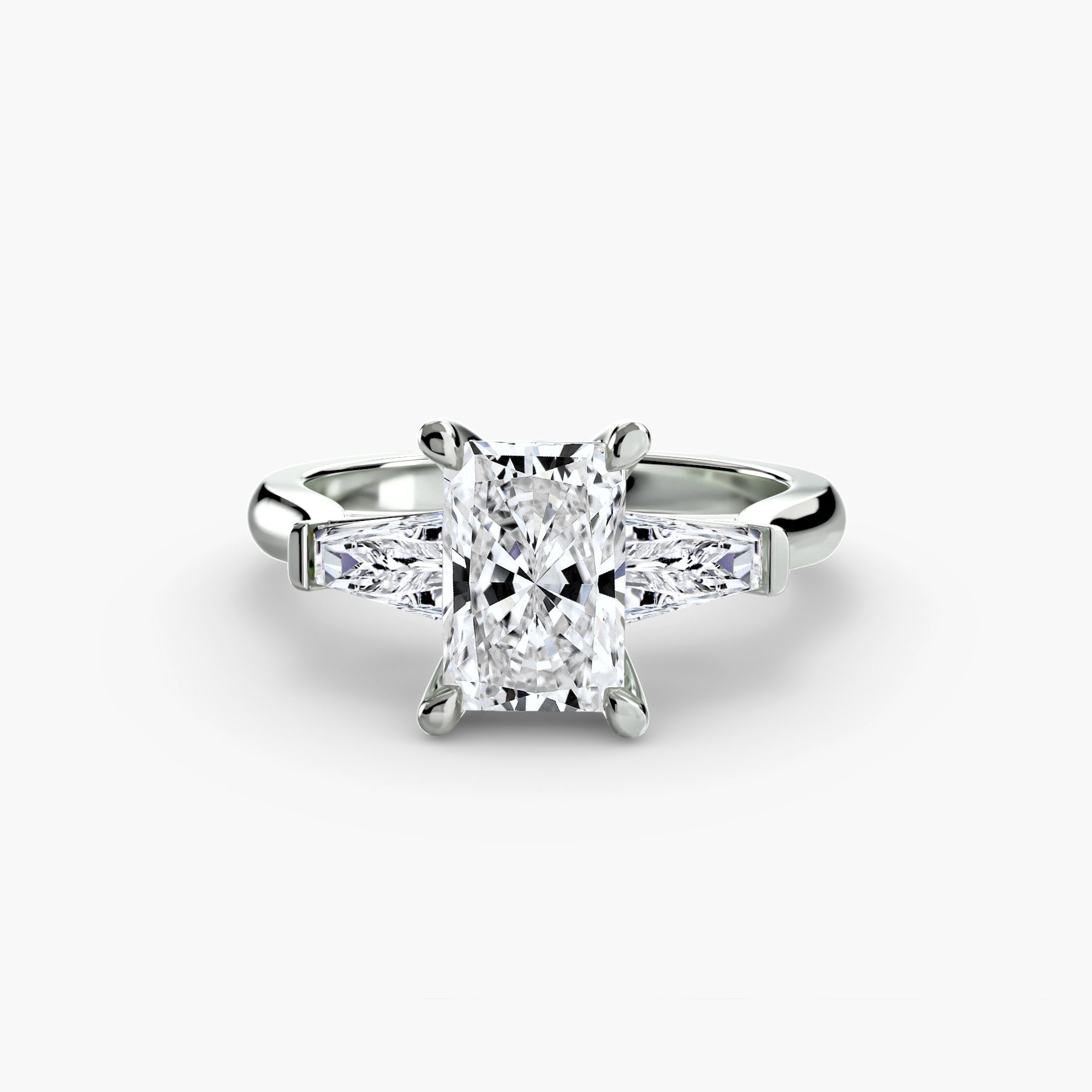 Radiant Baguette Three Stone Setting