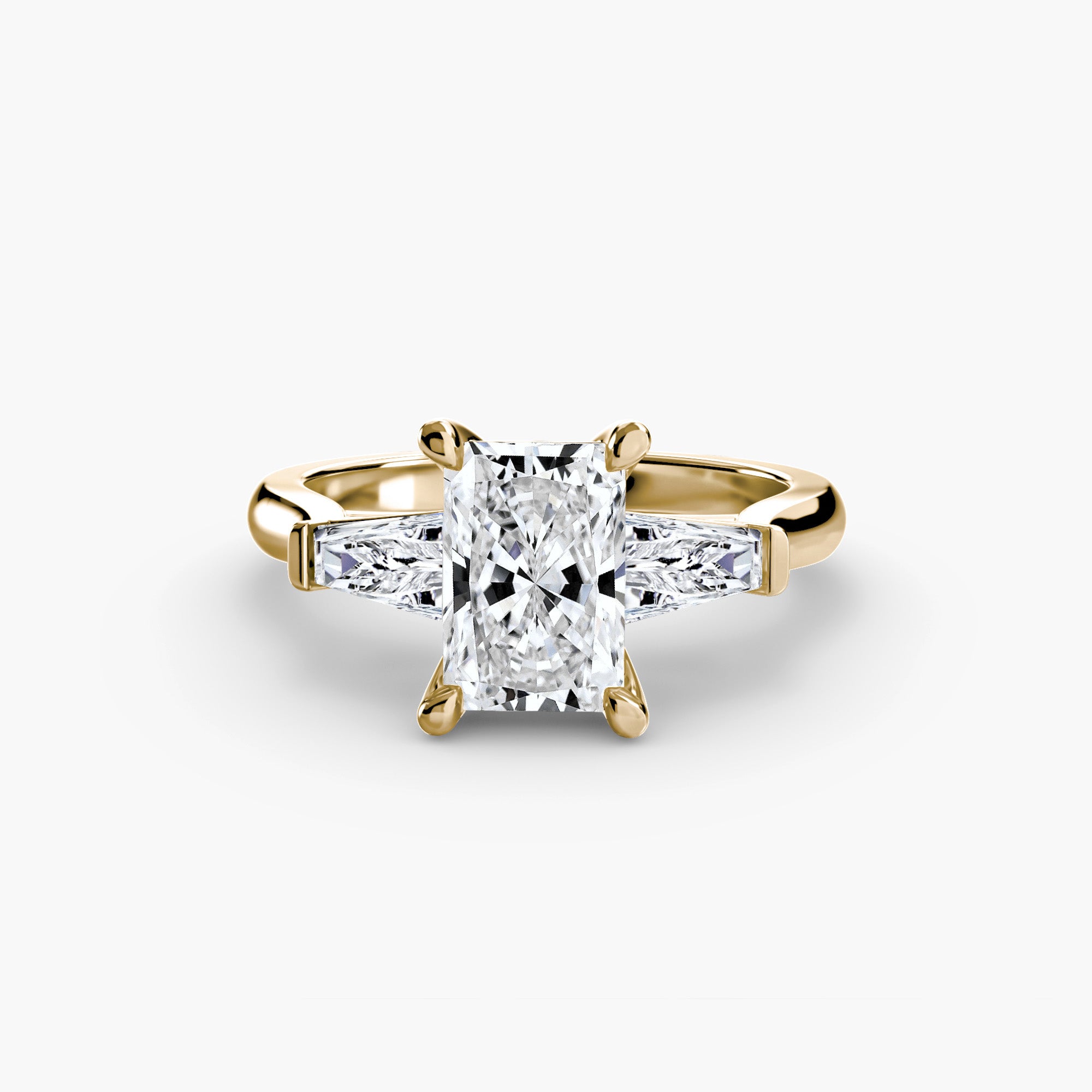 Radiant Baguette Three Stone Setting