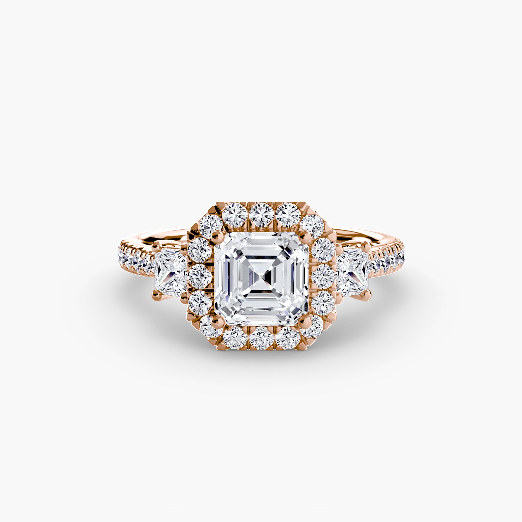 Halo Three Stone Setting