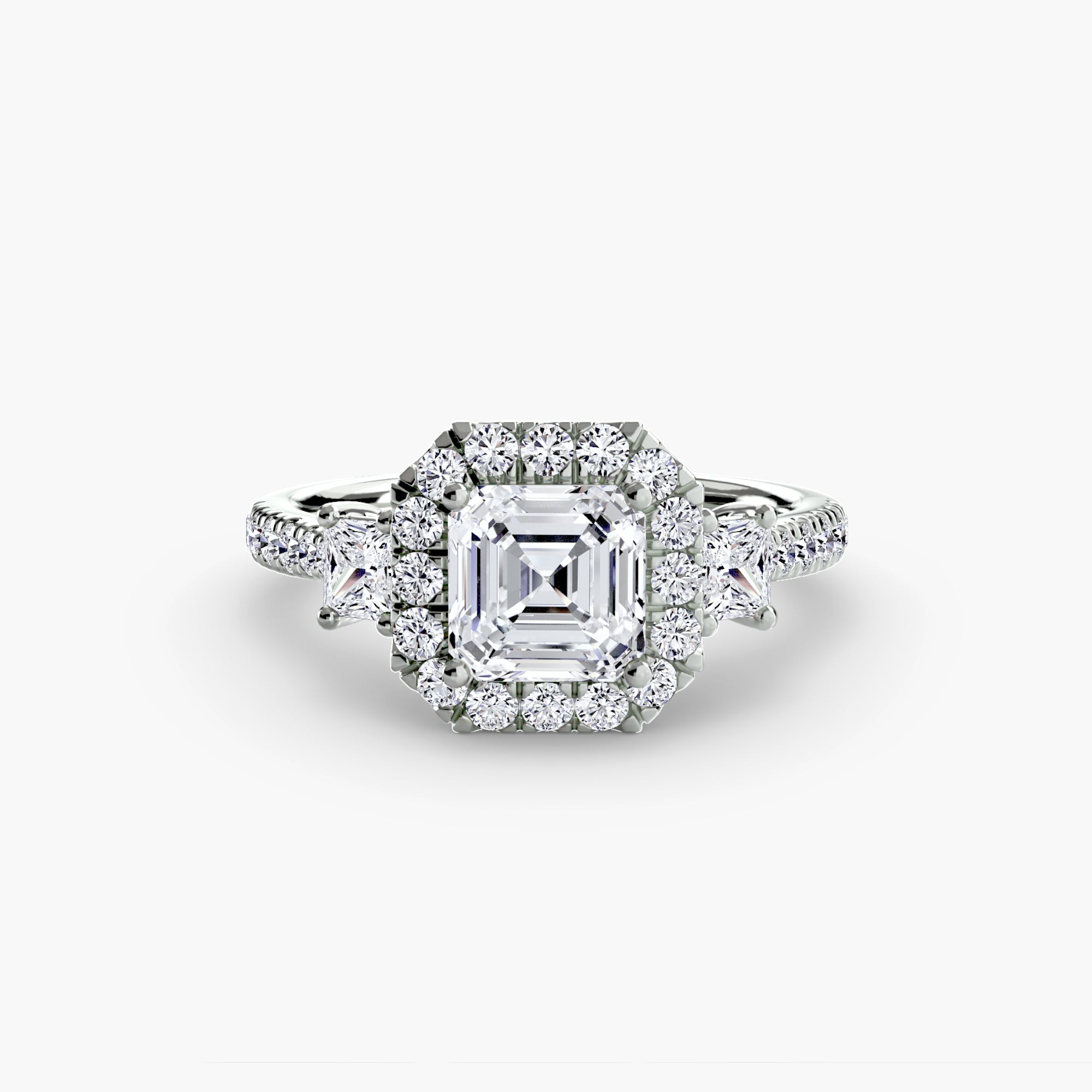 Halo Three Stone Setting