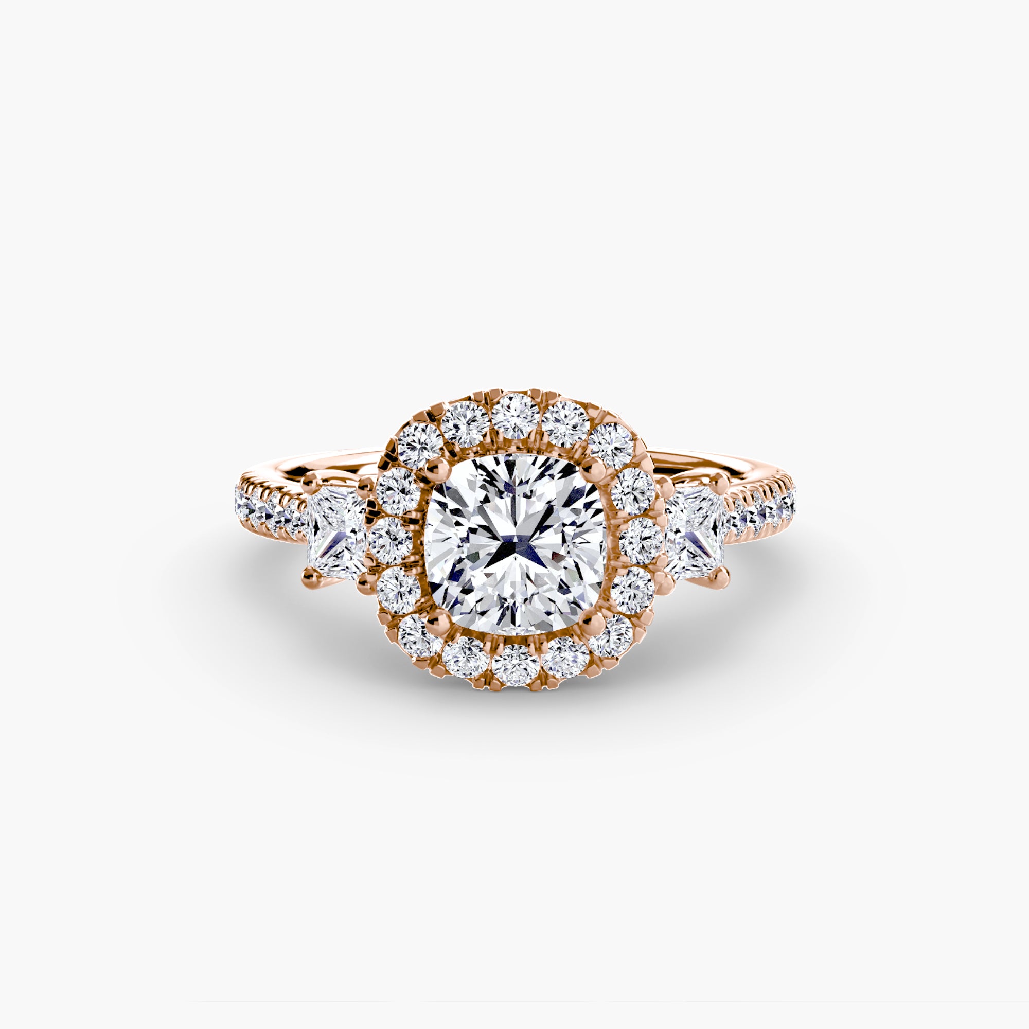 Halo Three Stone Setting