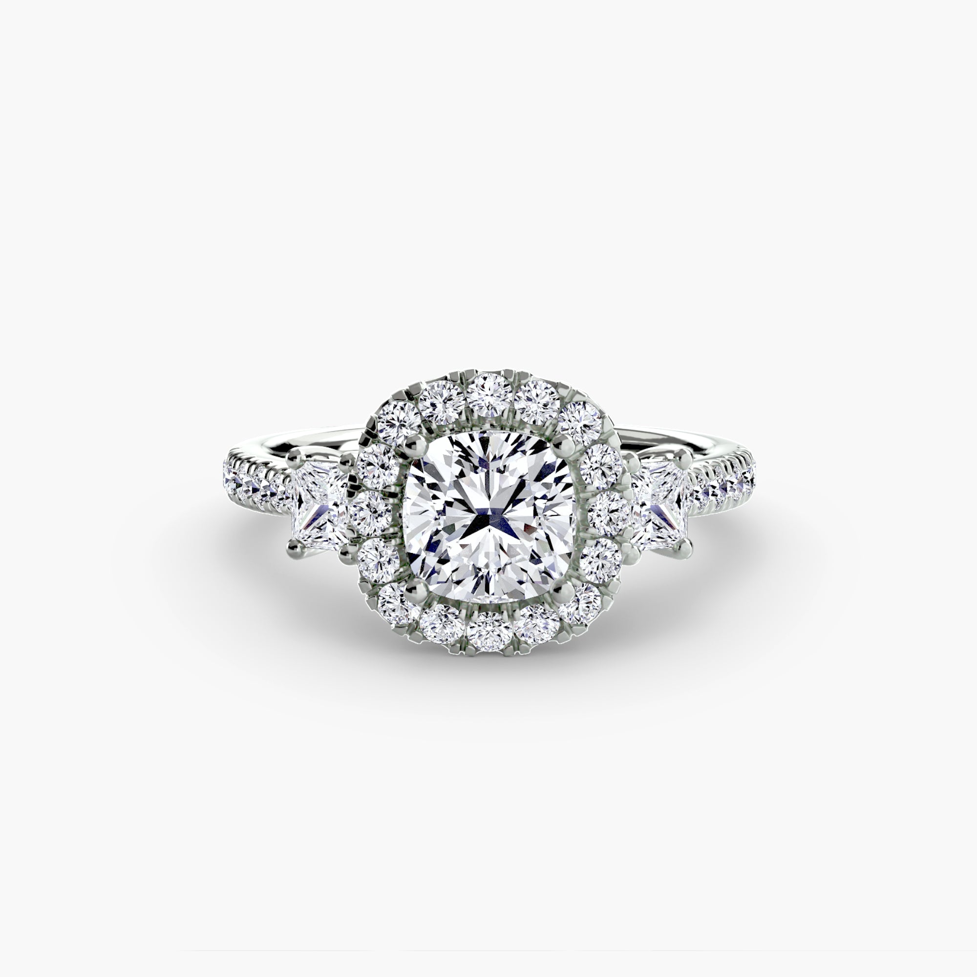 Halo Three Stone Setting