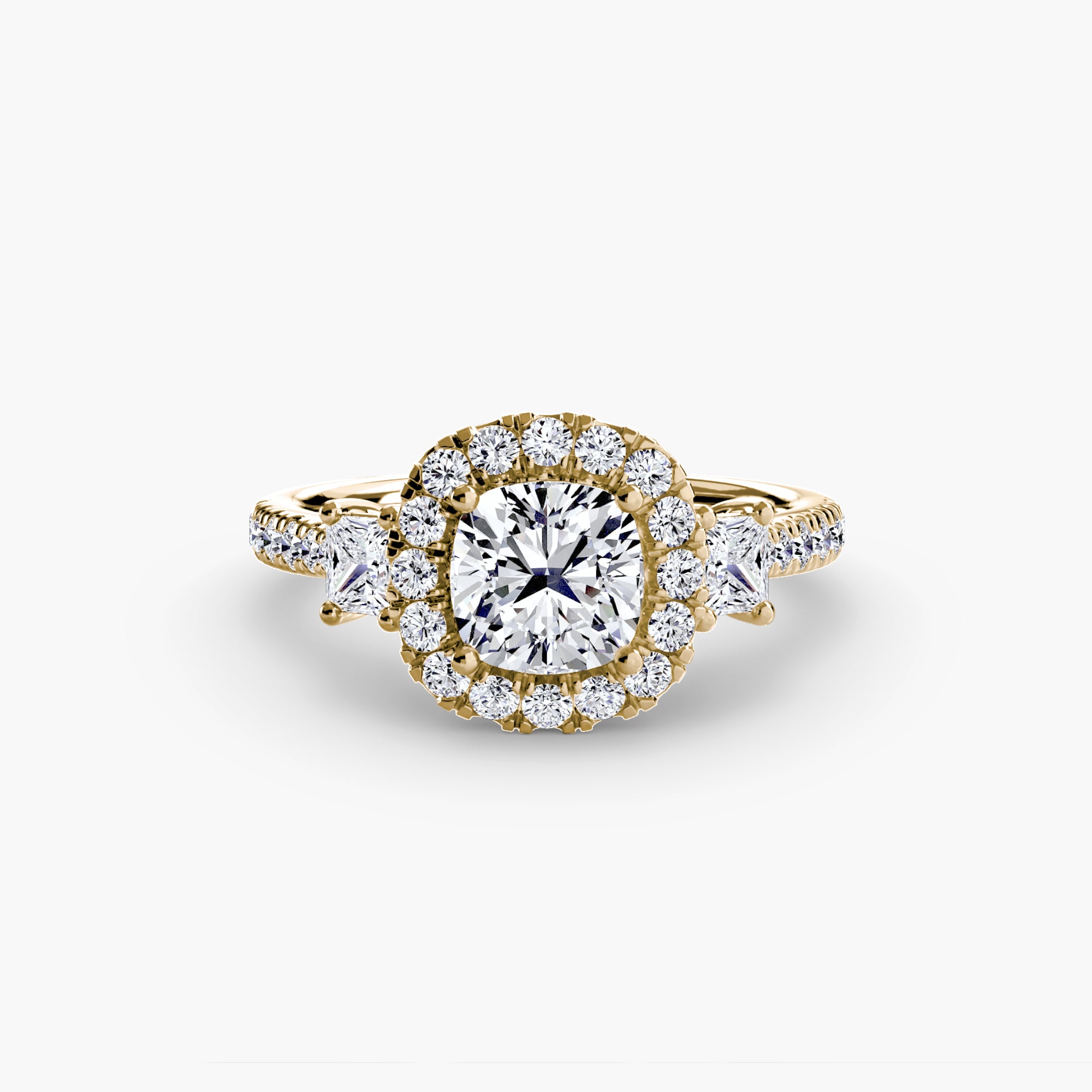 Halo Three Stone Setting