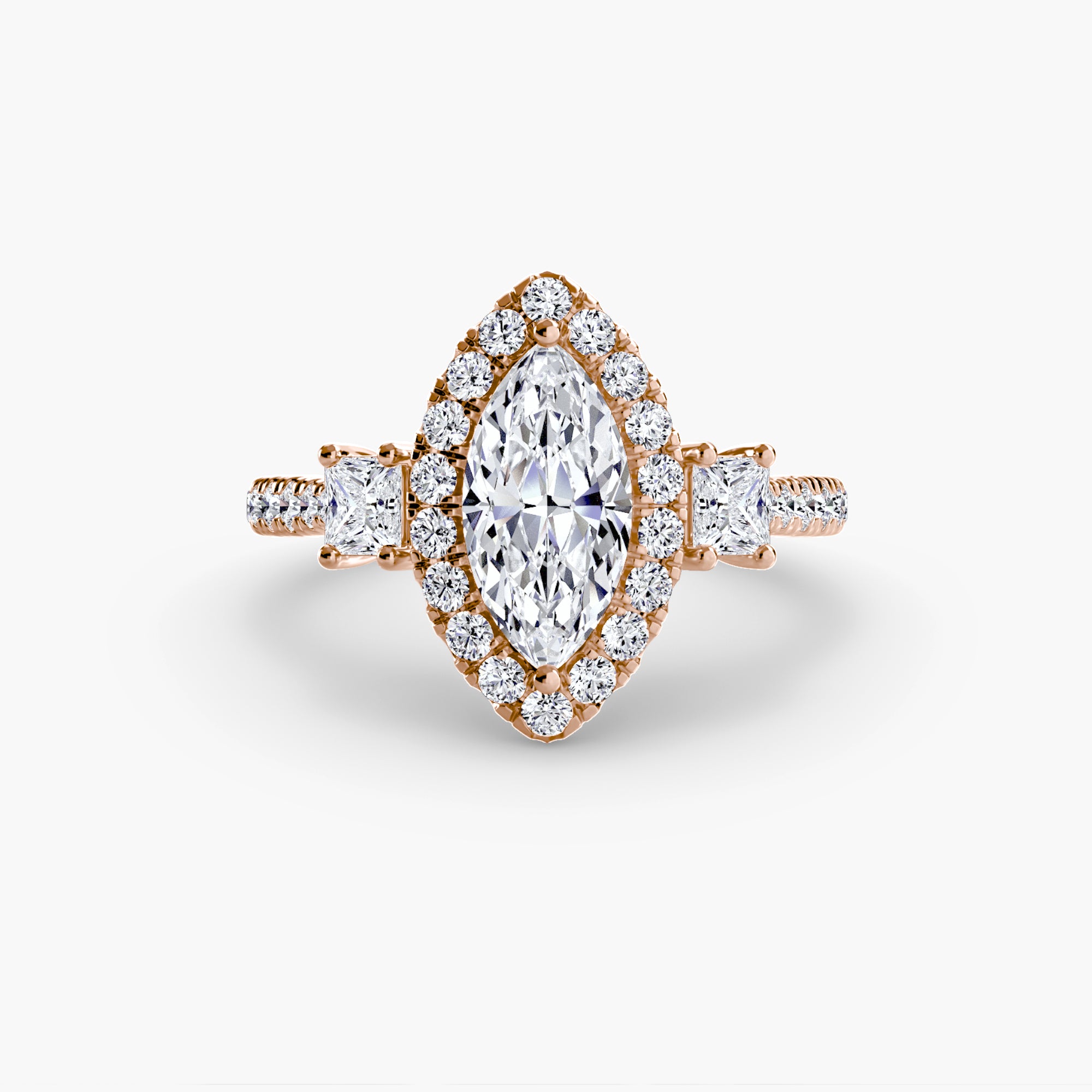 Halo Three Stone Setting