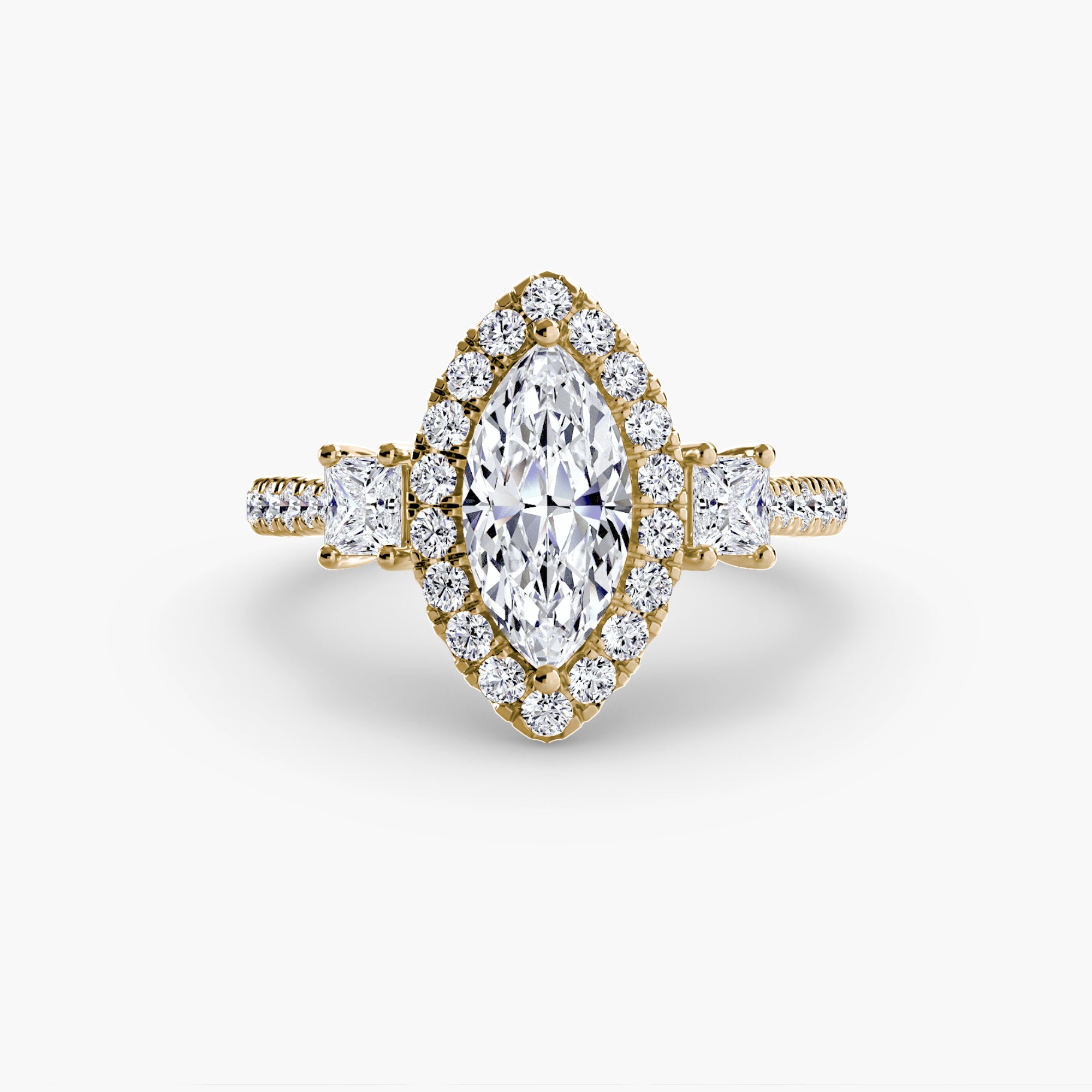 Halo Three Stone Setting