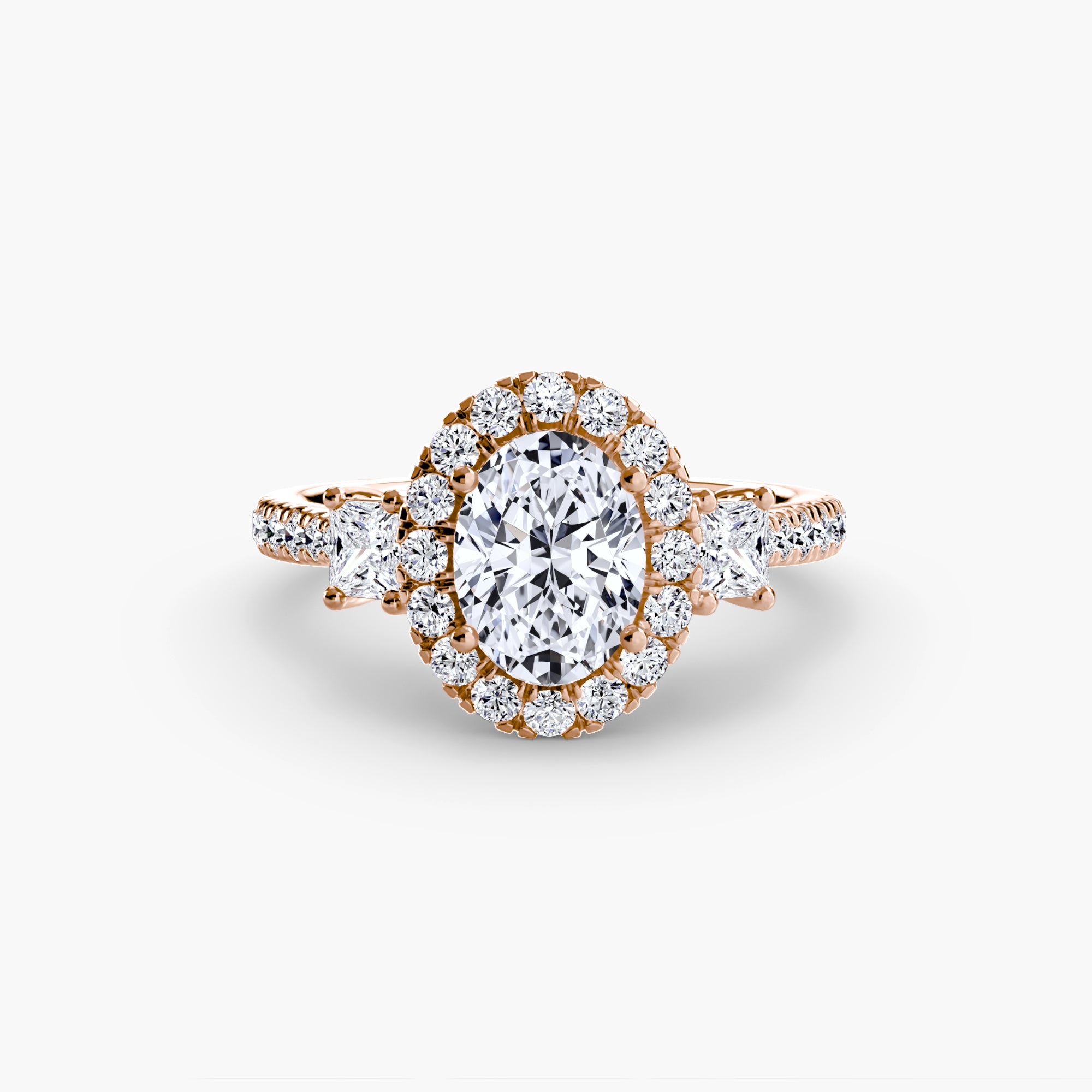 Halo Three Stone Setting