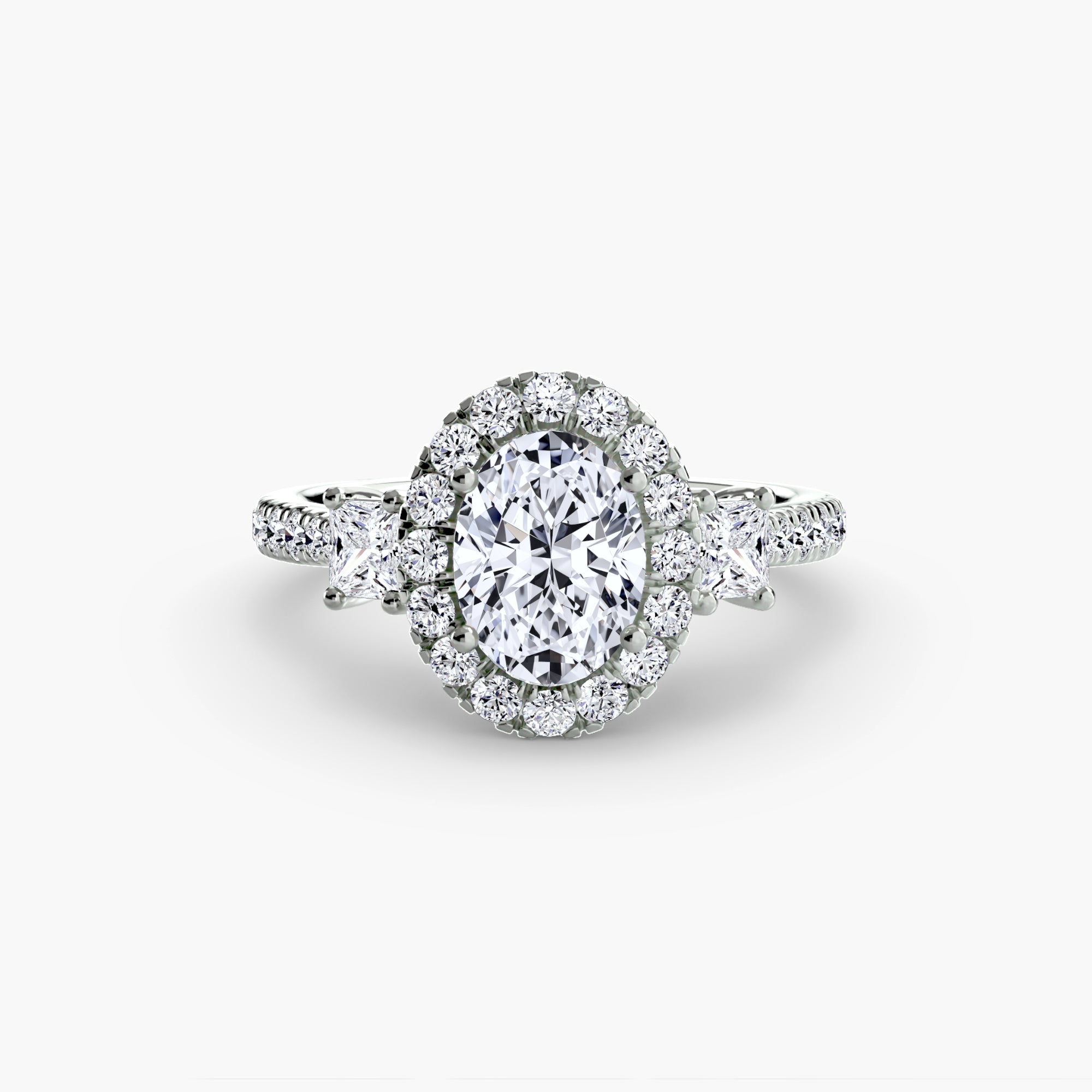 Halo Three Stone Setting