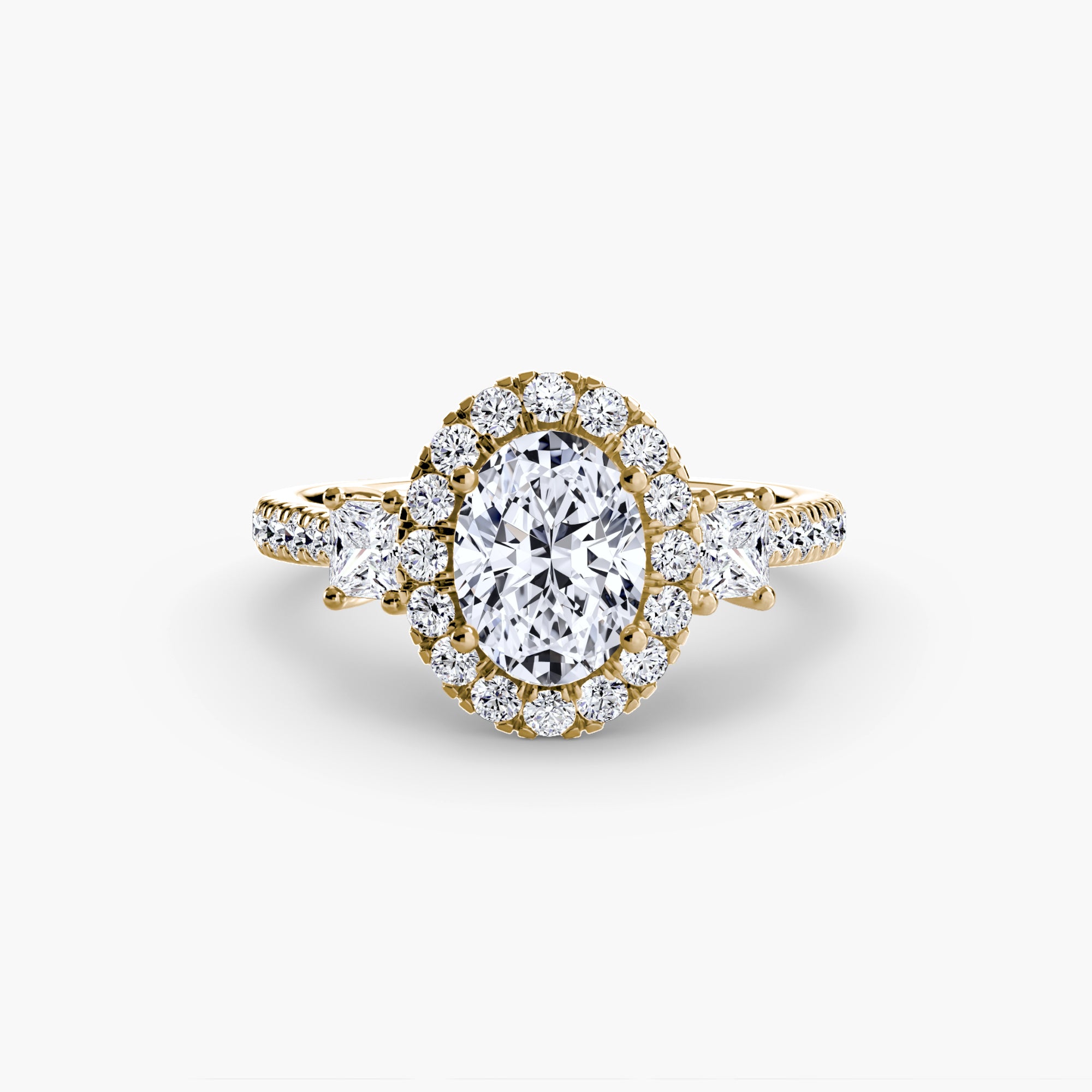 Halo Three Stone Setting