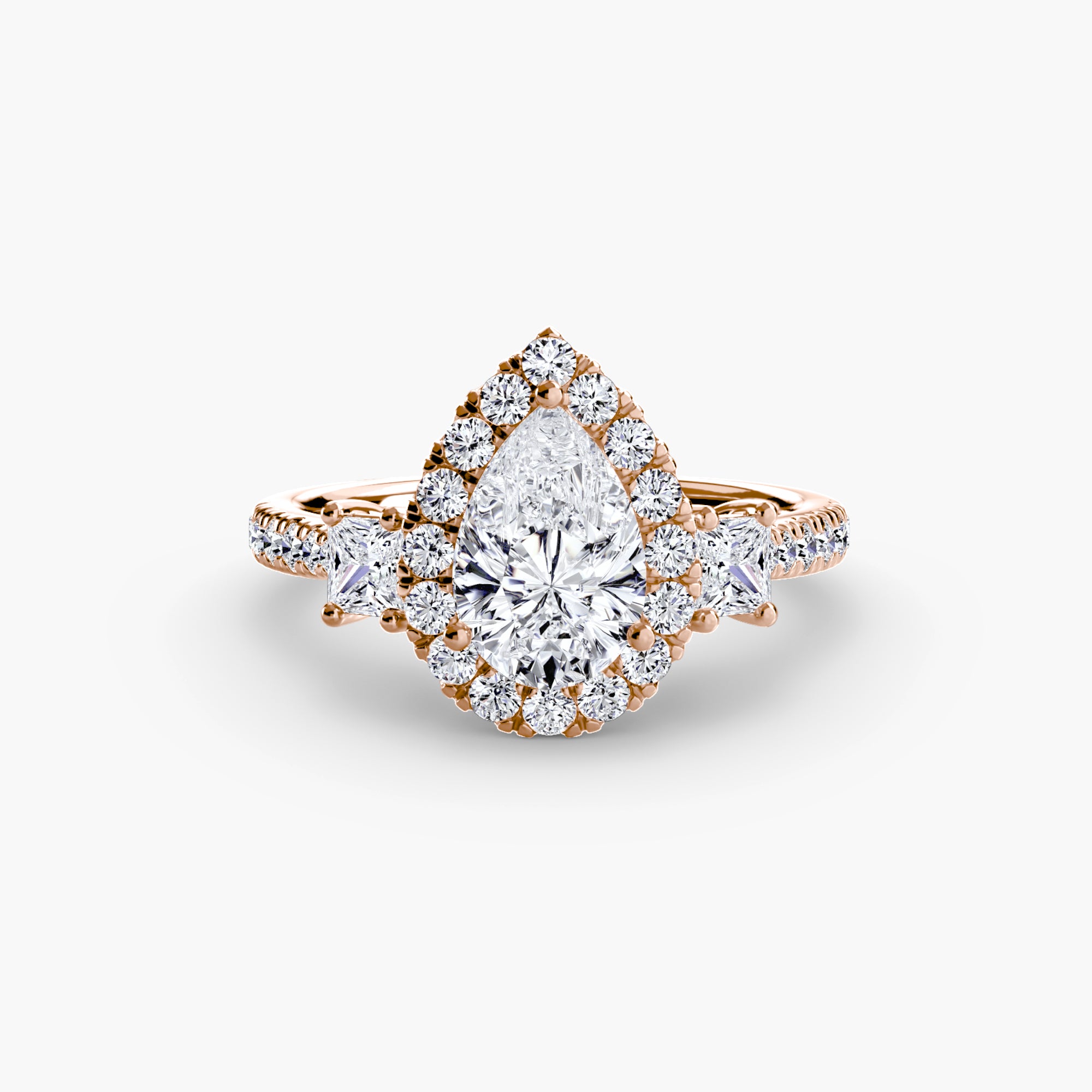 Halo Three Stone Setting
