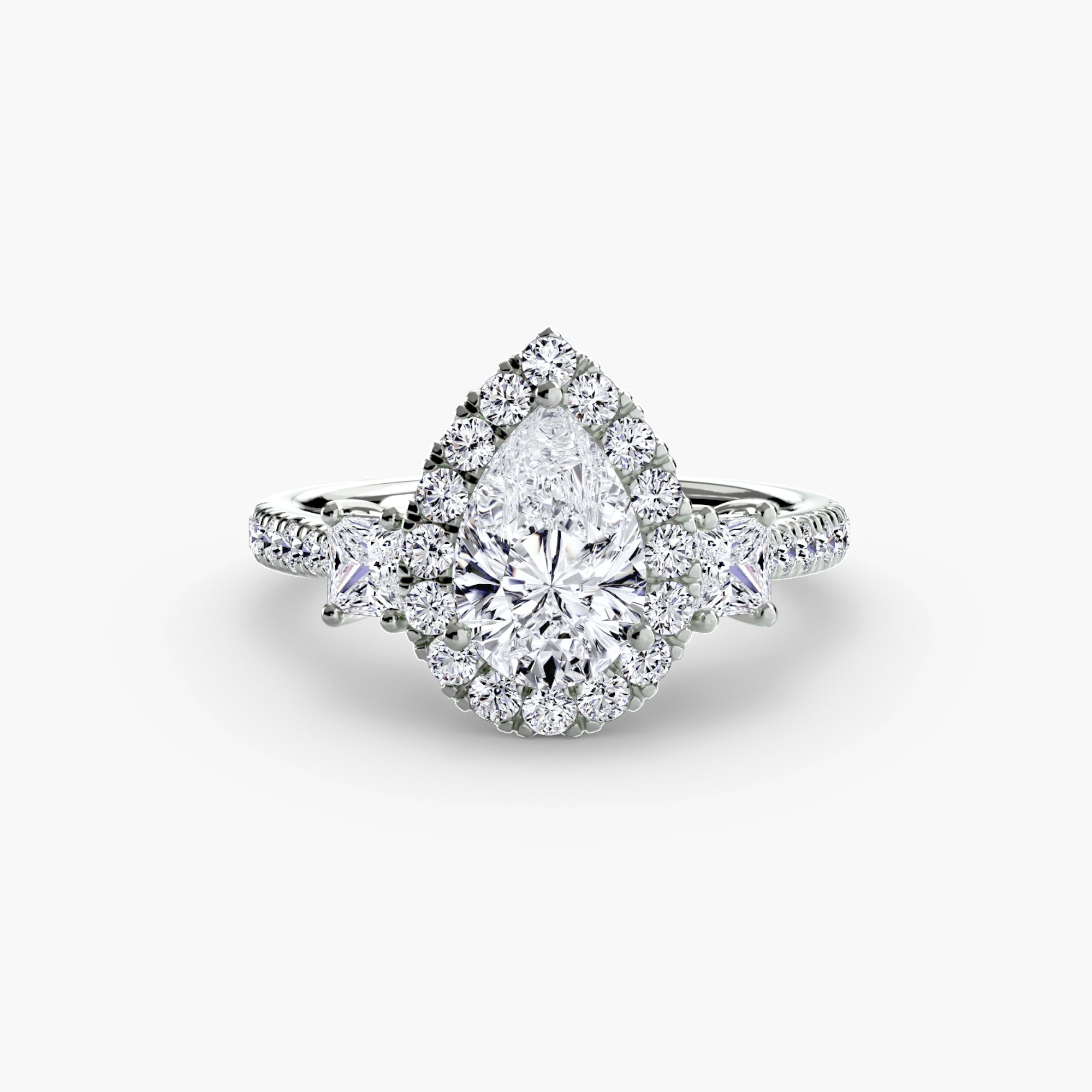 Halo Three Stone Setting