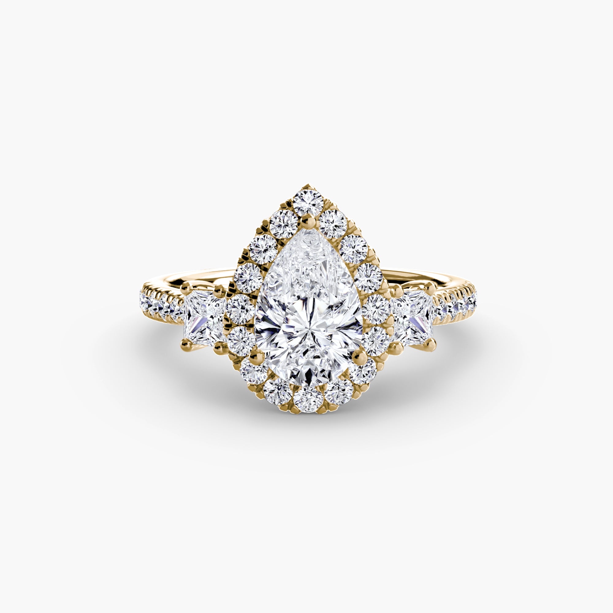 Halo Three Stone Setting