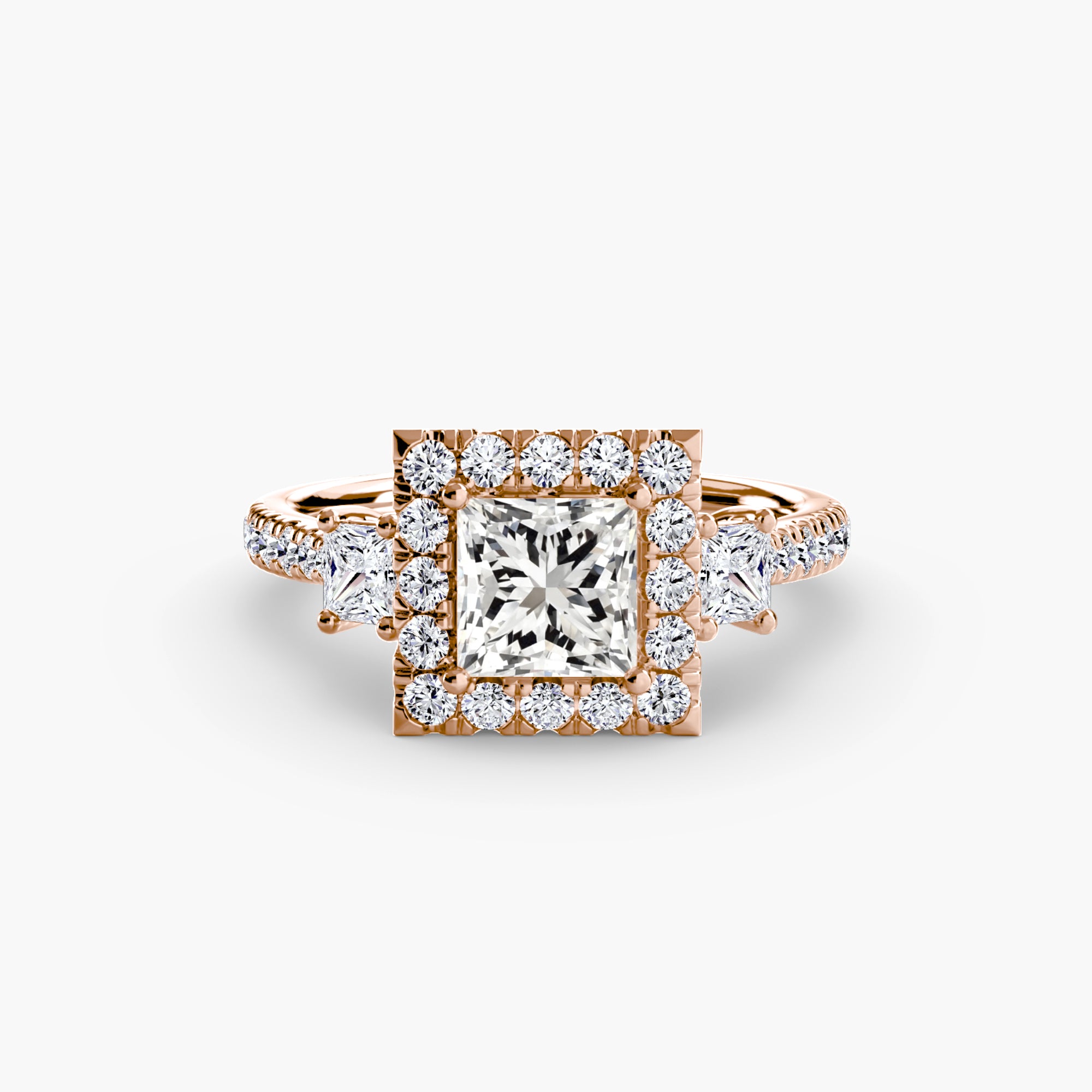Halo Three Stone Setting