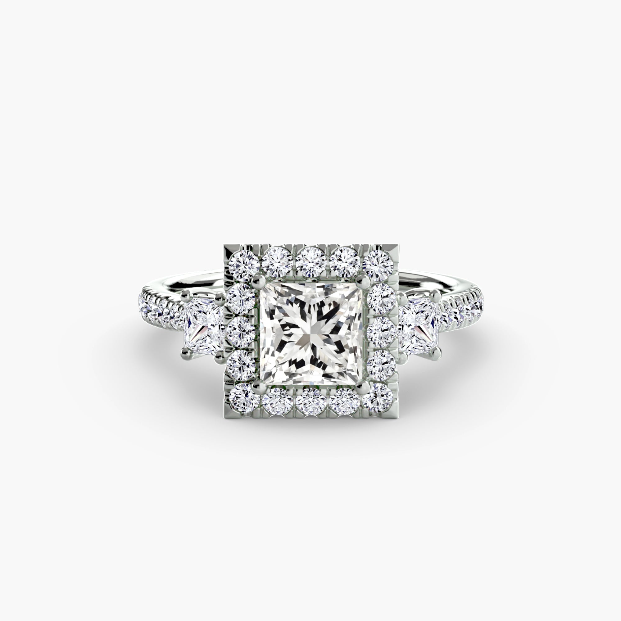 Halo Three Stone Setting