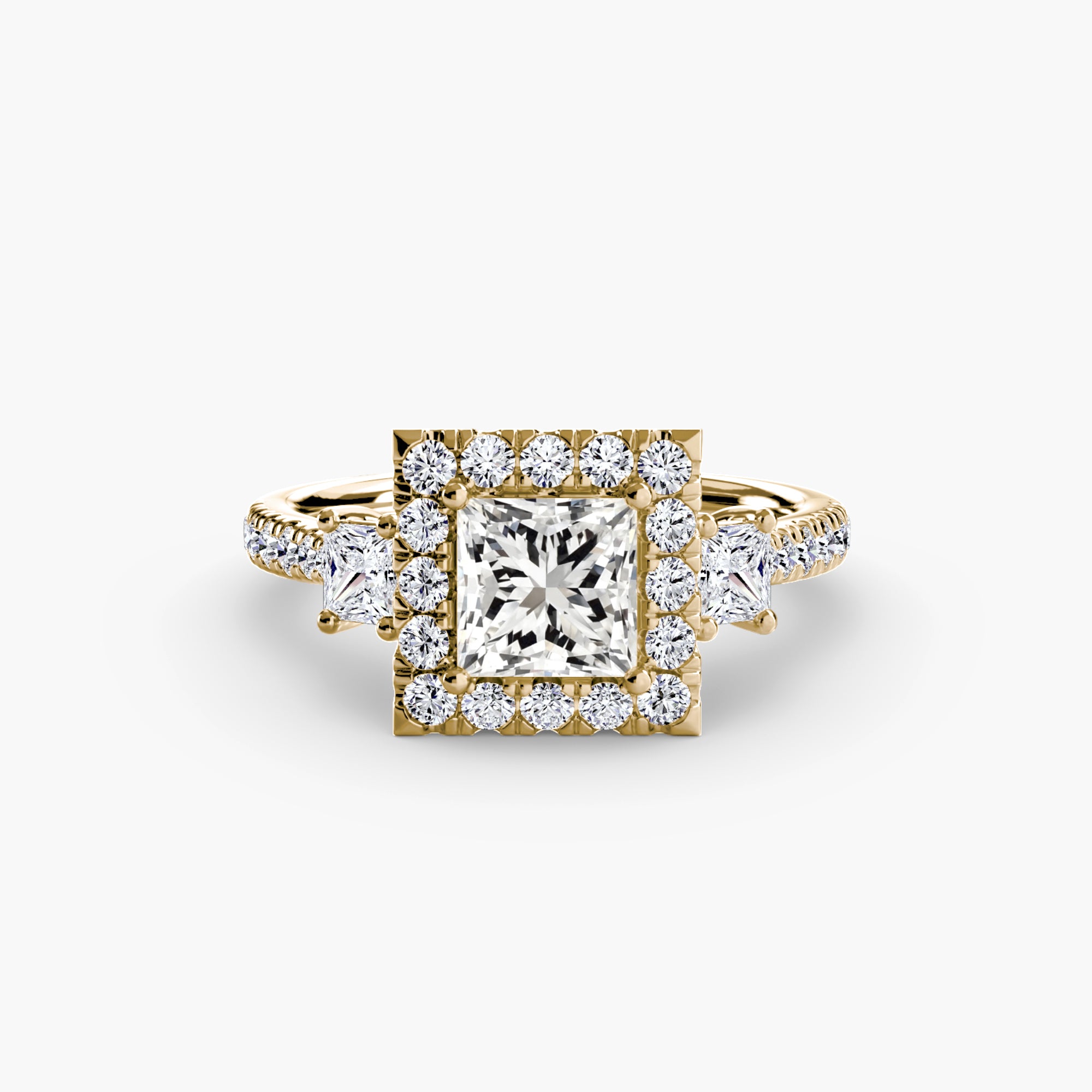 Halo Three Stone Setting