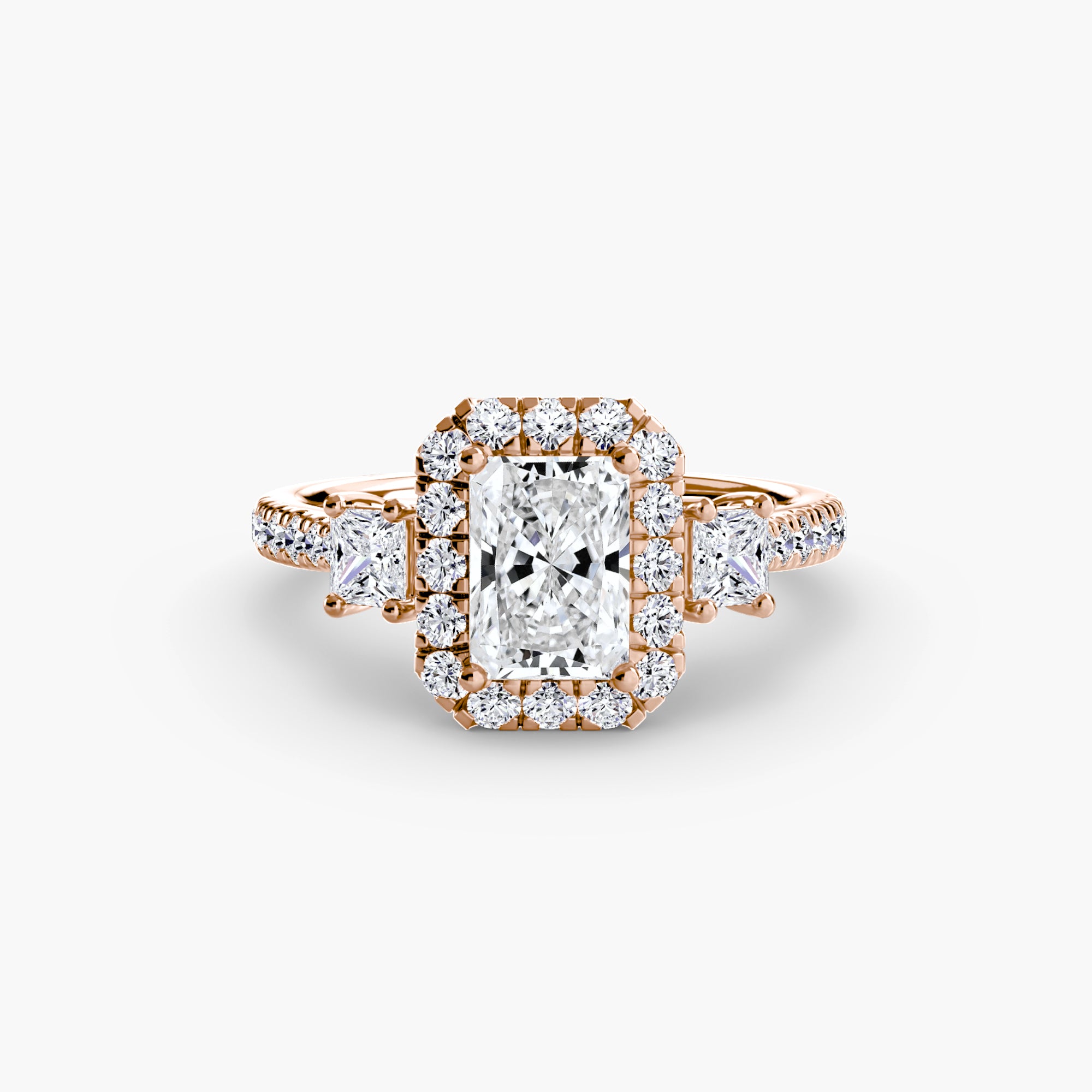 Halo Three Stone Setting