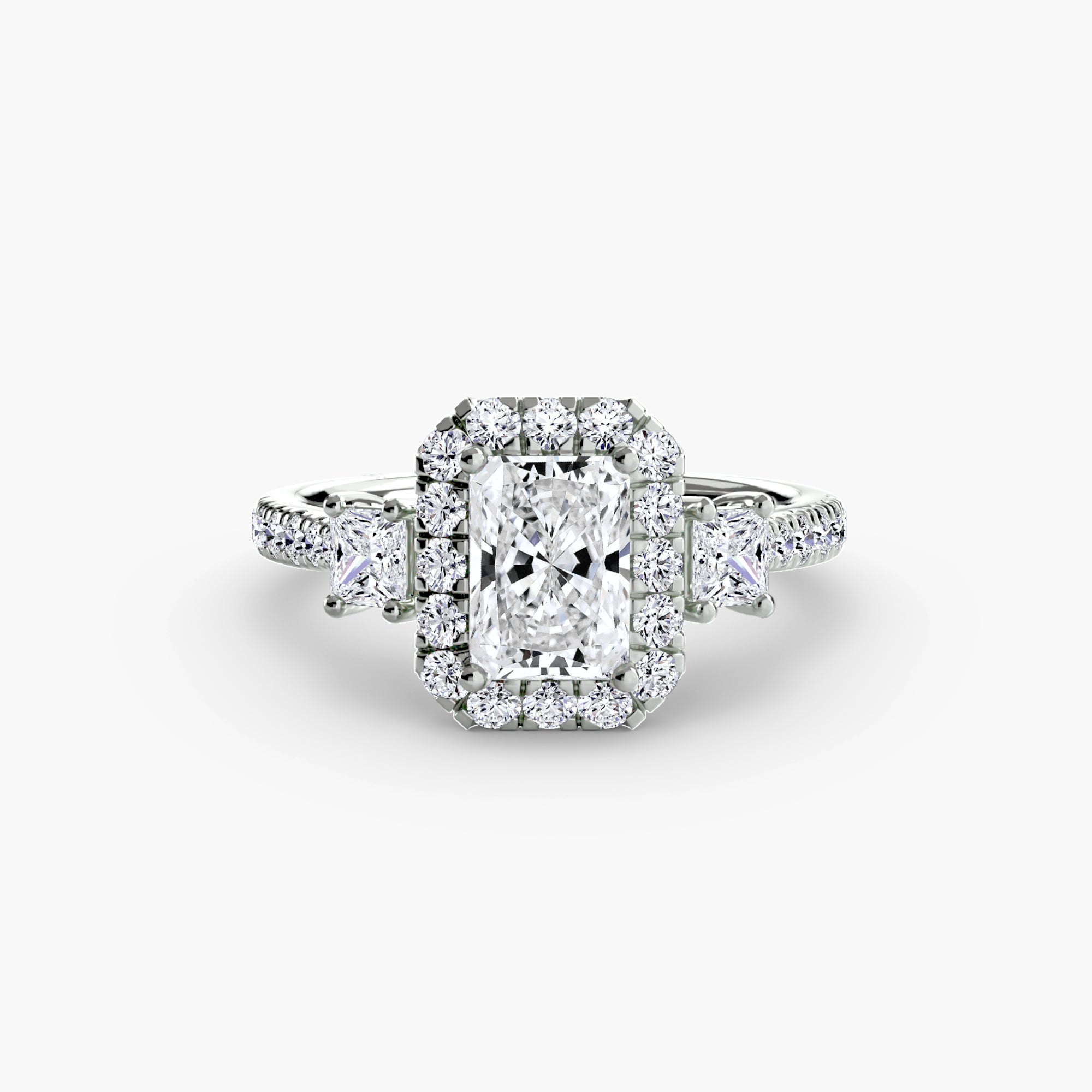 Halo Three Stone Setting