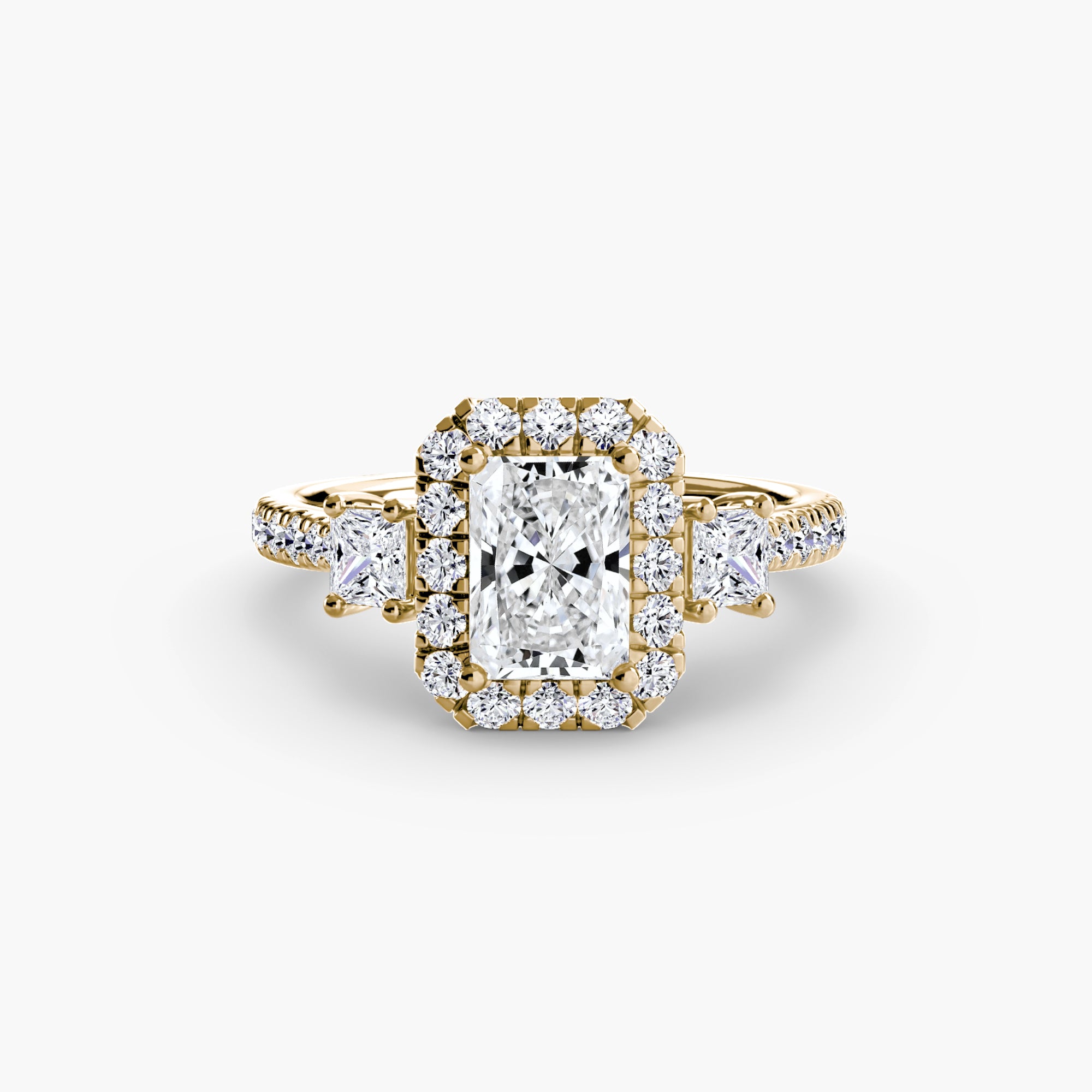 Halo Three Stone Setting