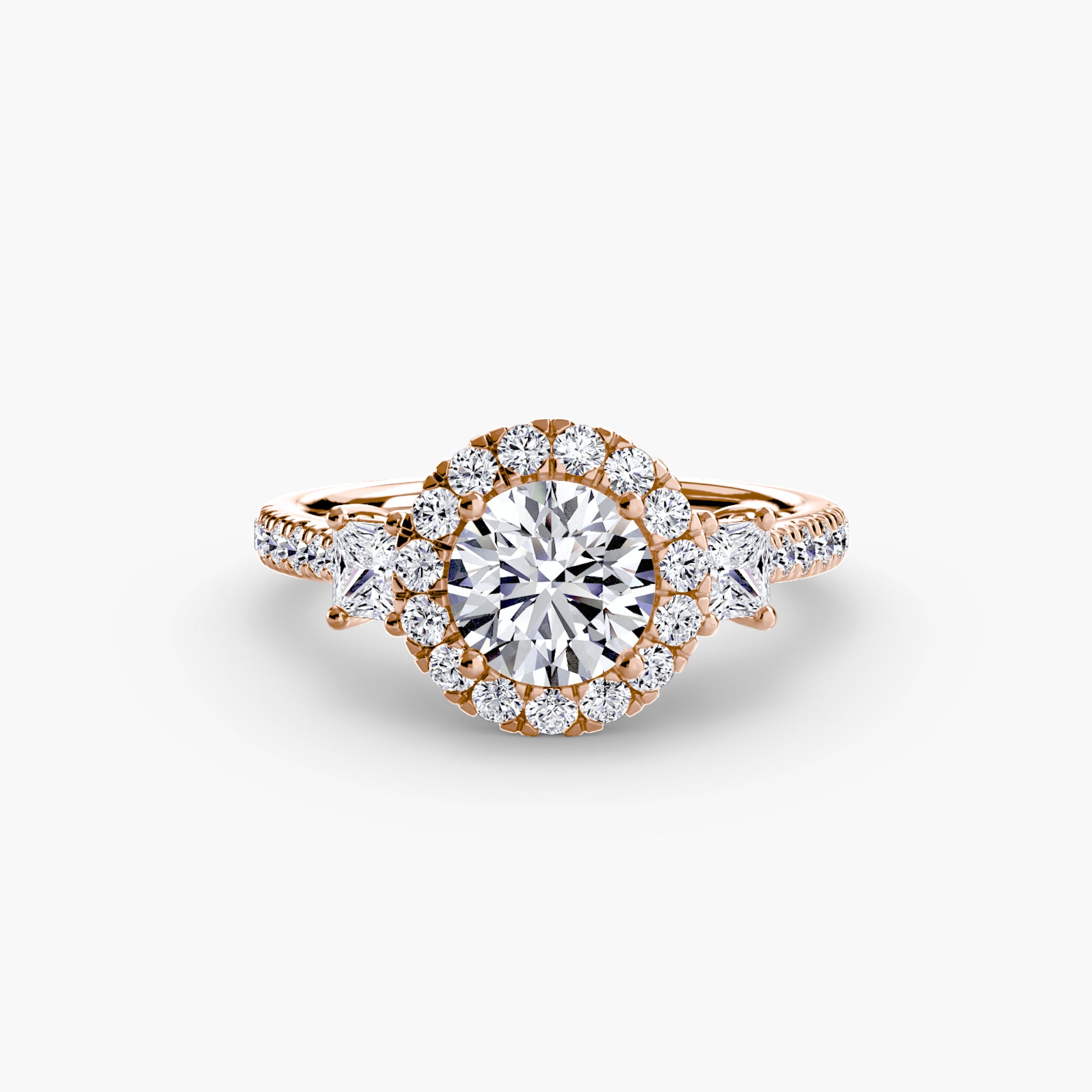 Halo Three Stone Setting