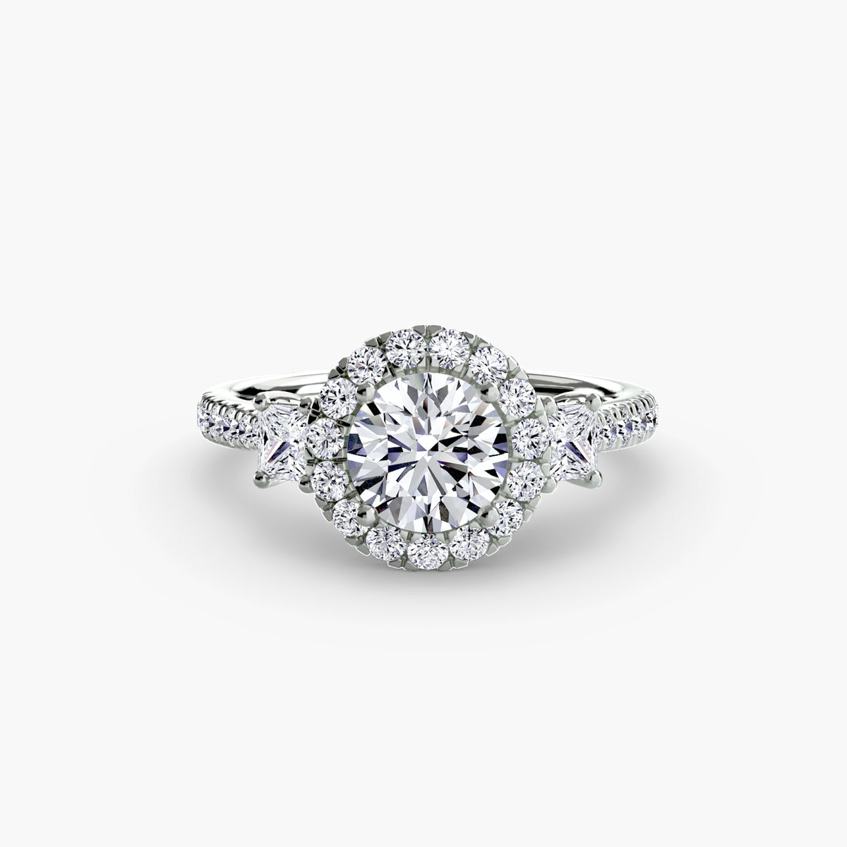 Halo Three Stone Setting