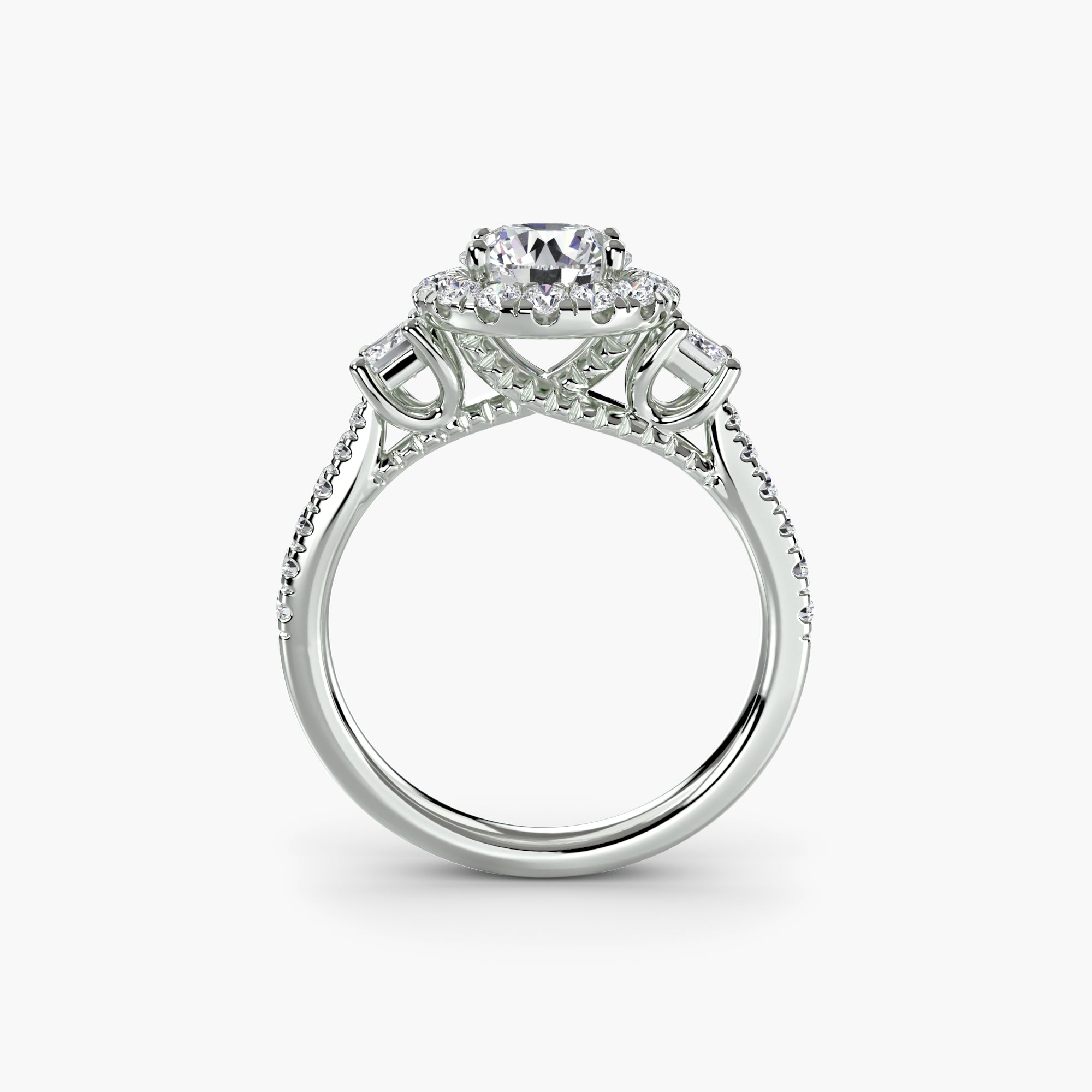 Halo Three Stone Setting