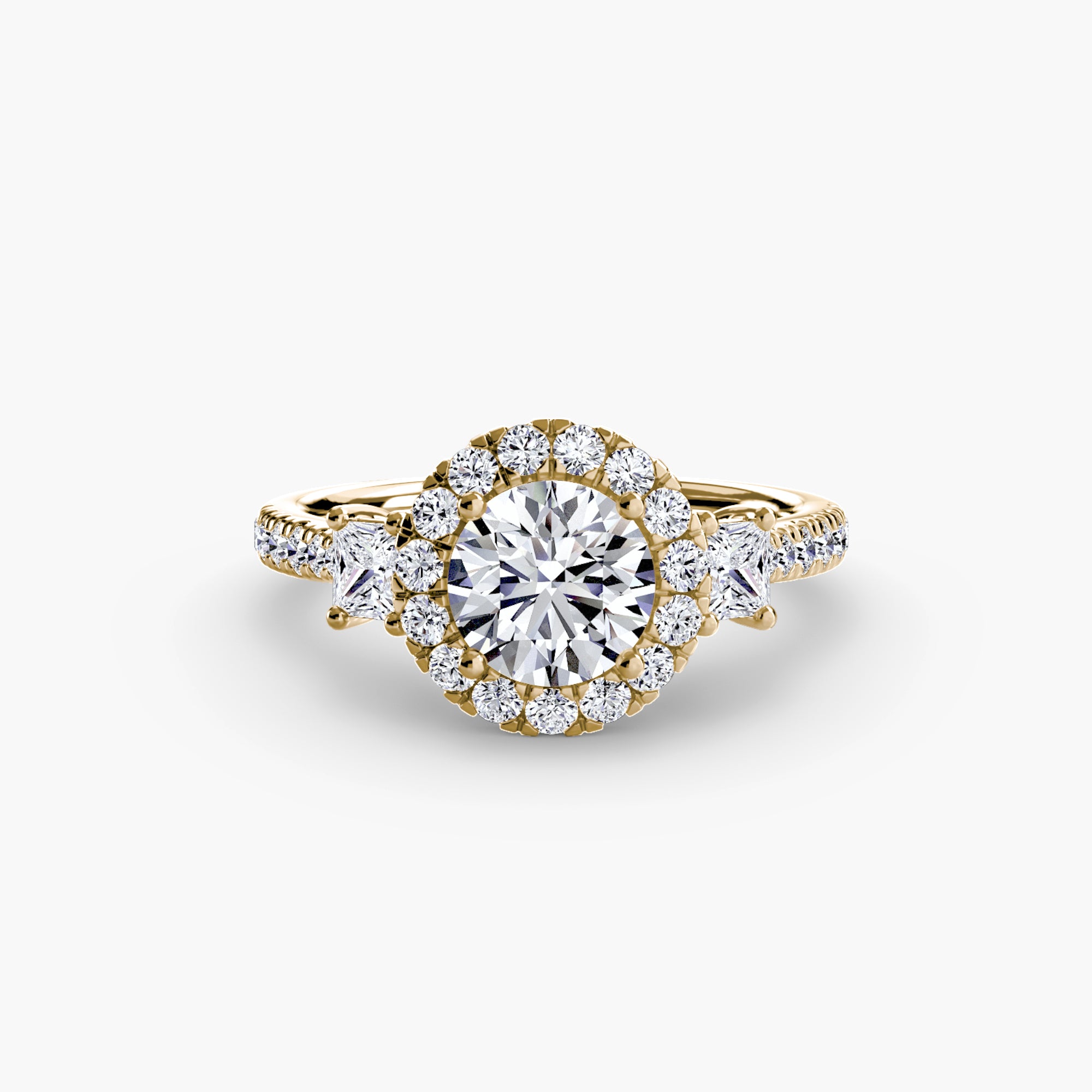 Halo Three Stone Setting
