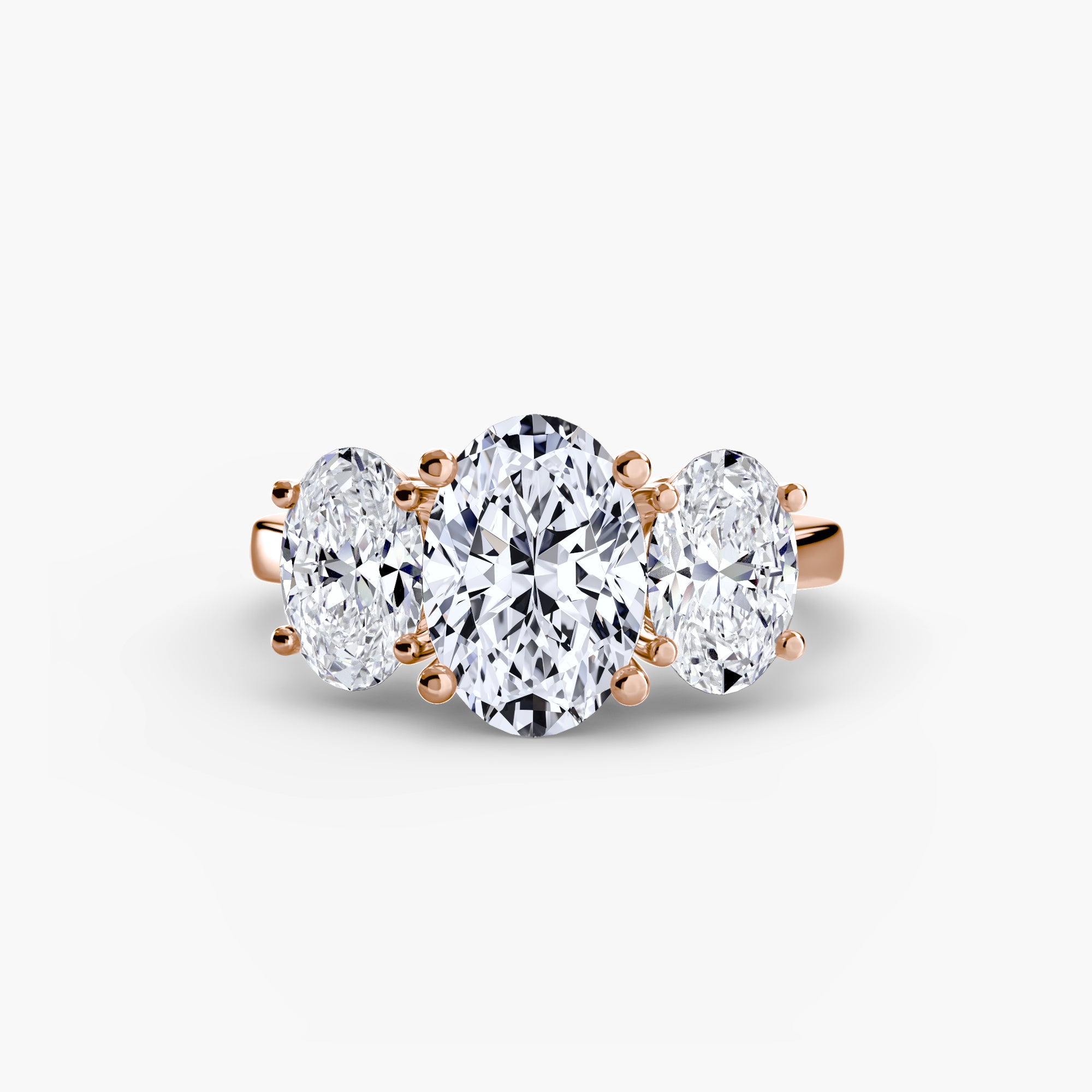Oval Trilogy Three Stone Setting