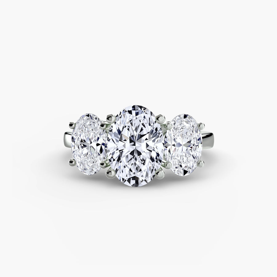 Oval Trilogy Three Stone Setting