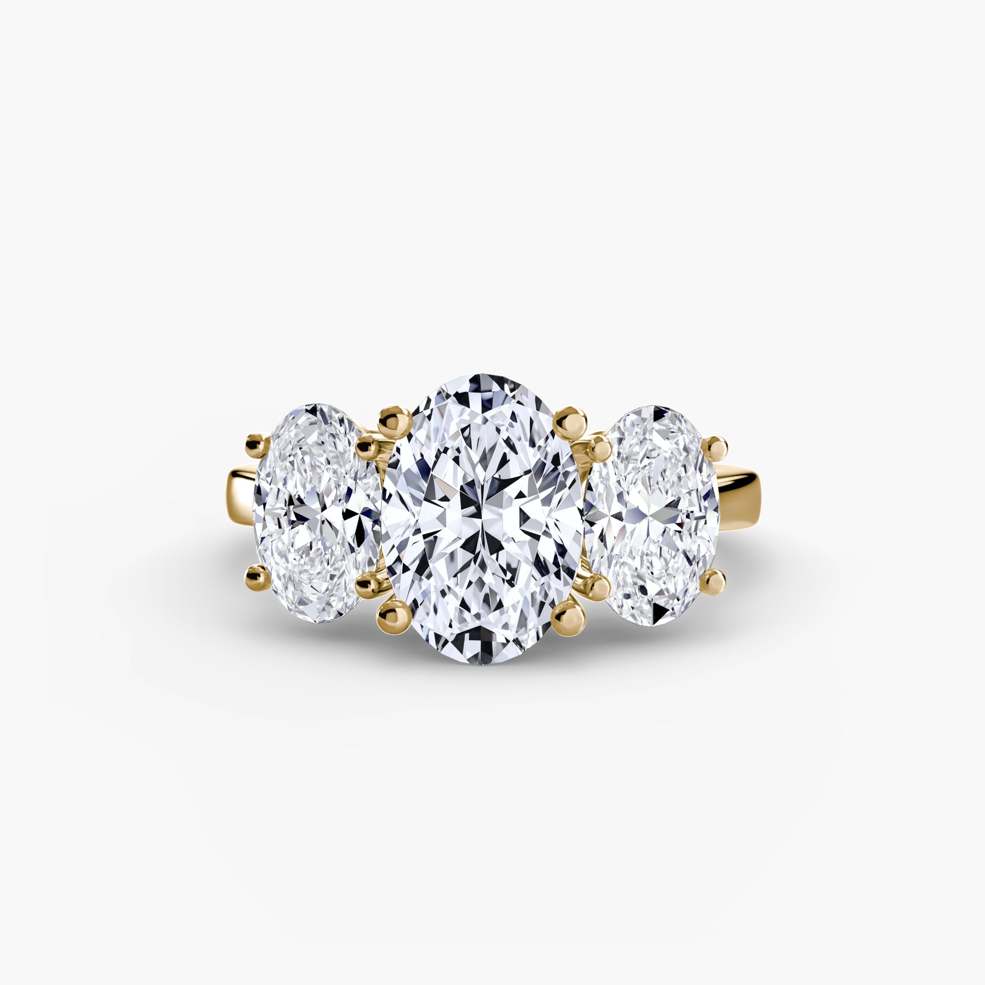 Oval Trilogy Three Stone Setting