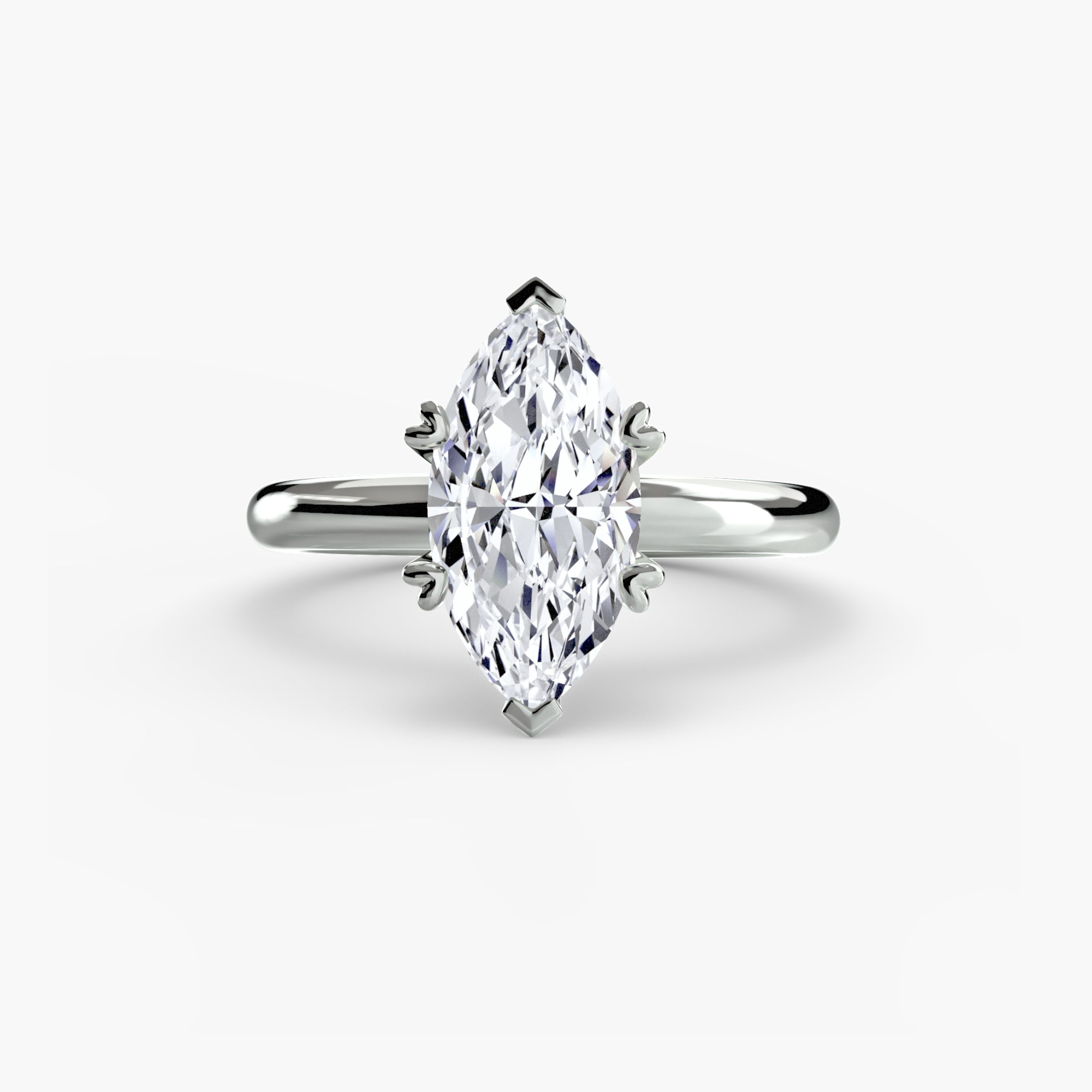 Double Prong Solitaire Setting